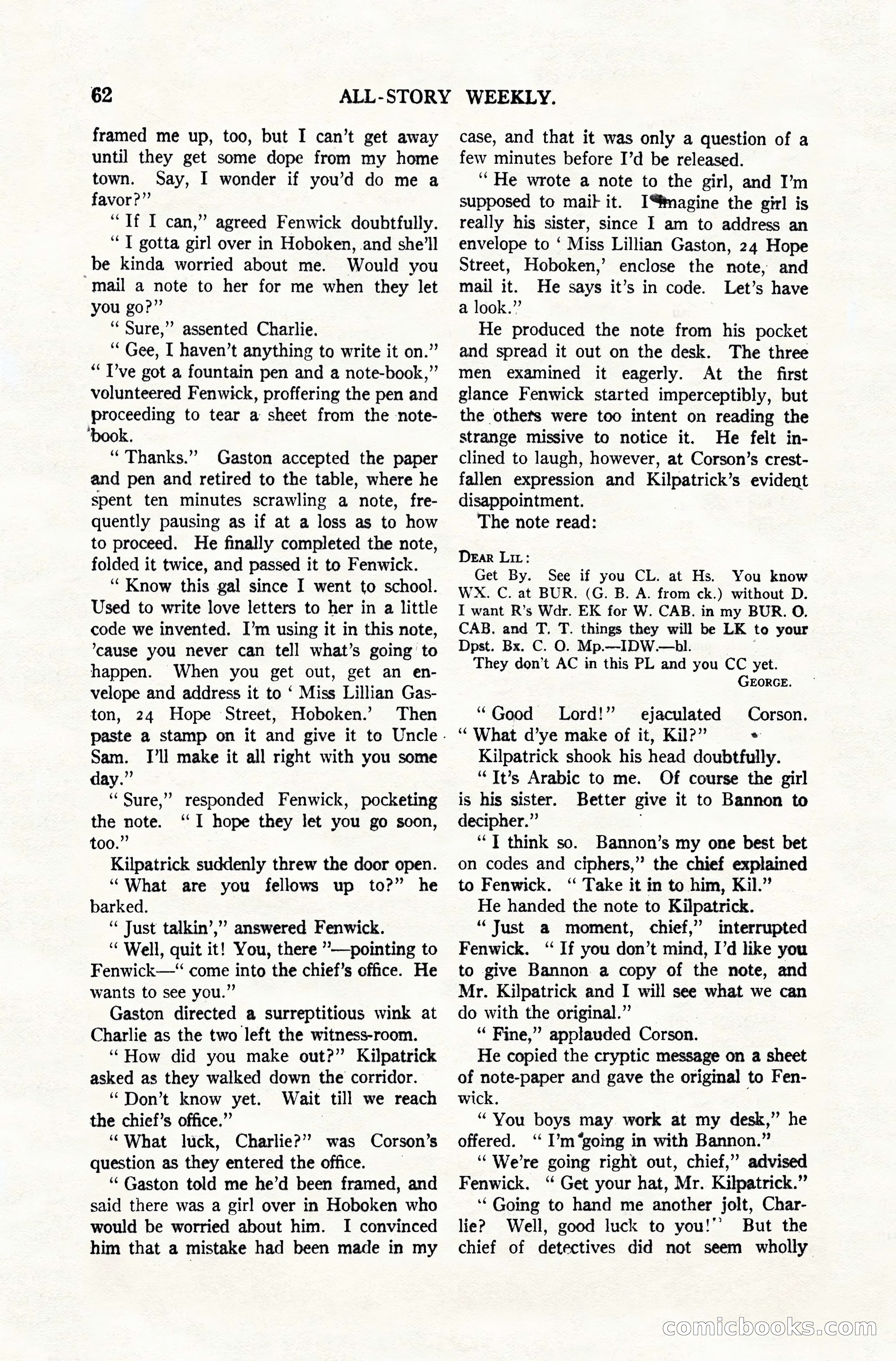 All-Story Weekly, December 20, 1919 — page 72 of 172