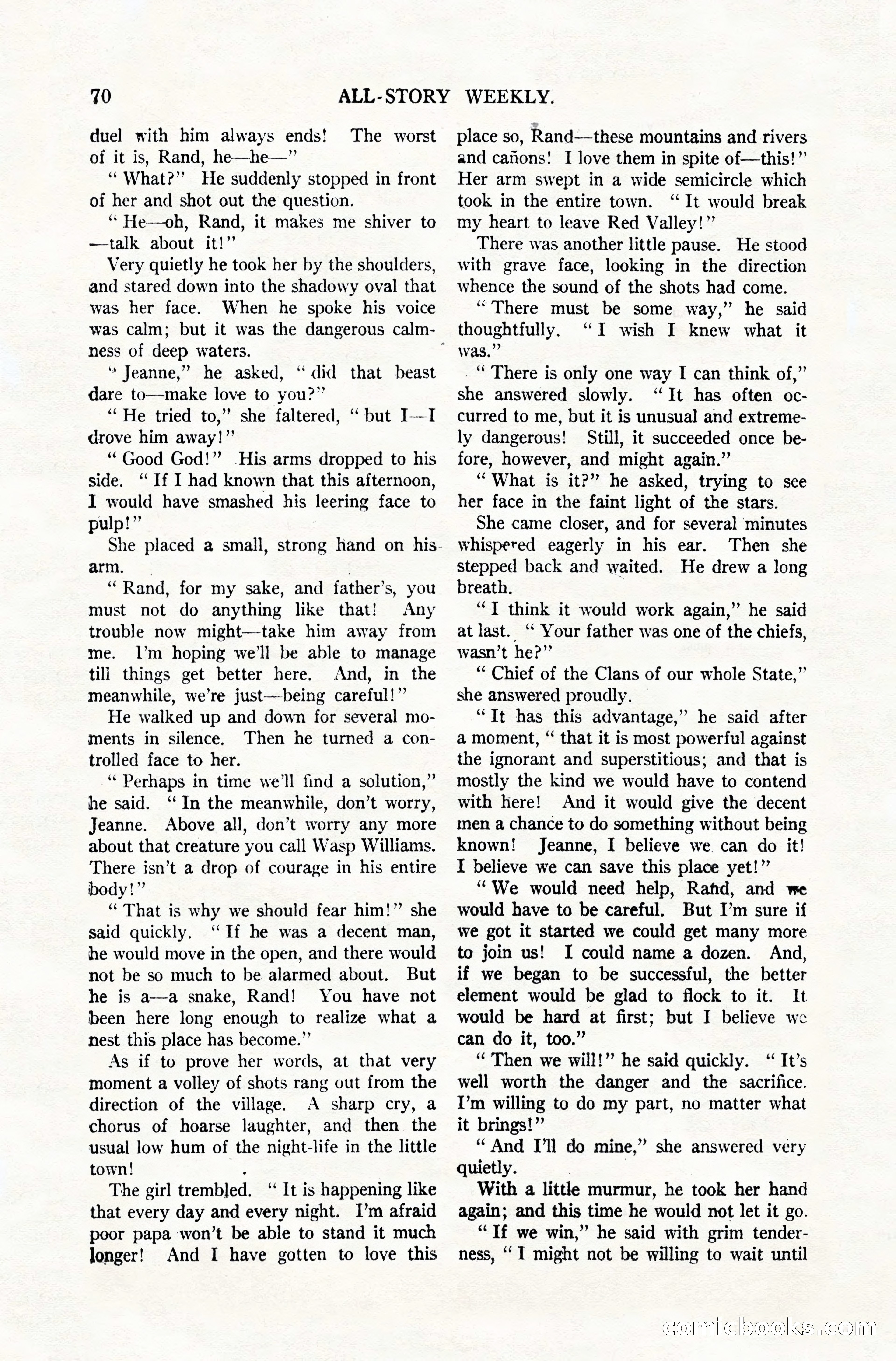 All-Story Weekly, December 20, 1919 — page 80 of 172