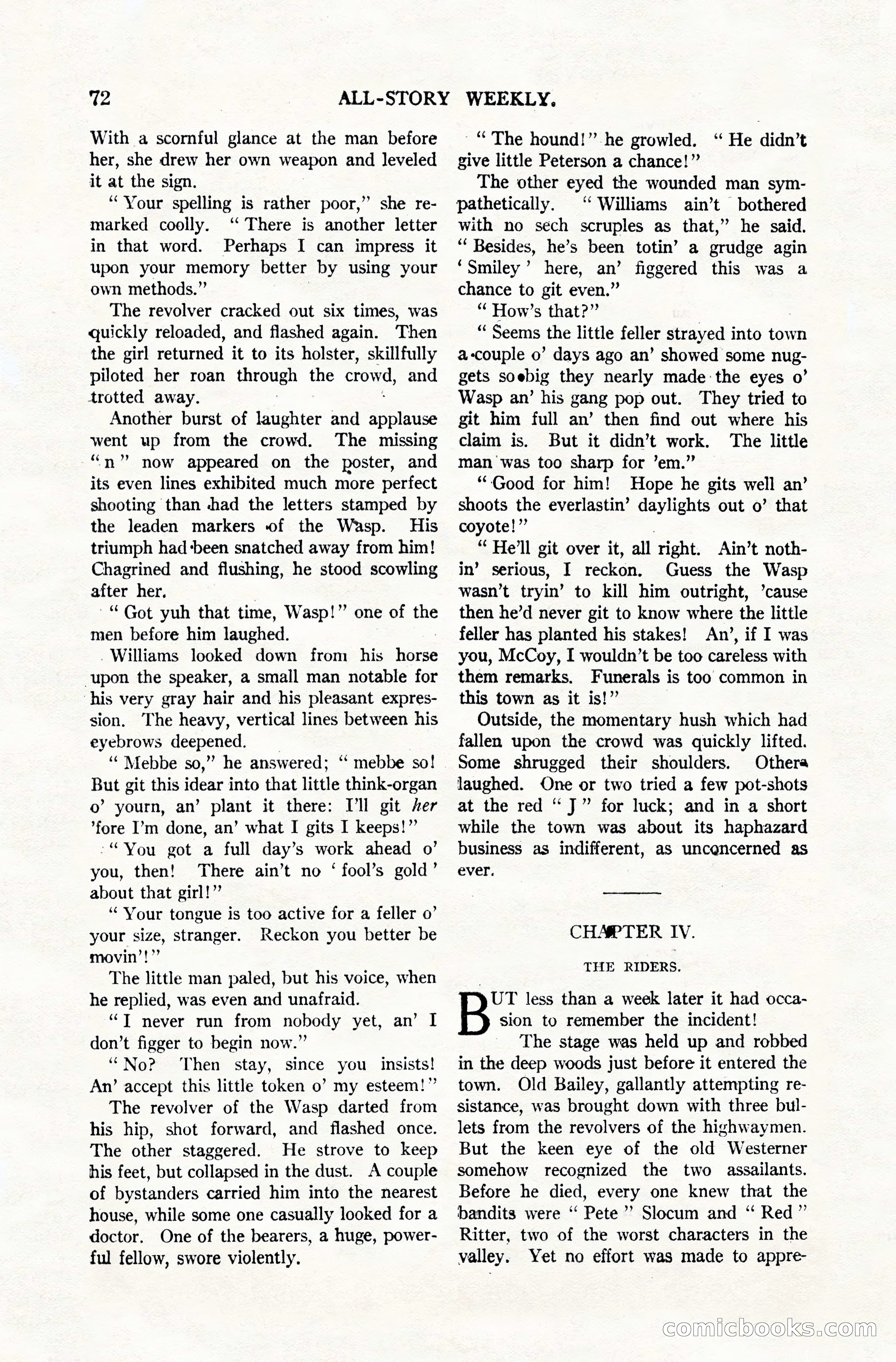 All-Story Weekly, December 20, 1919 — page 82 of 172