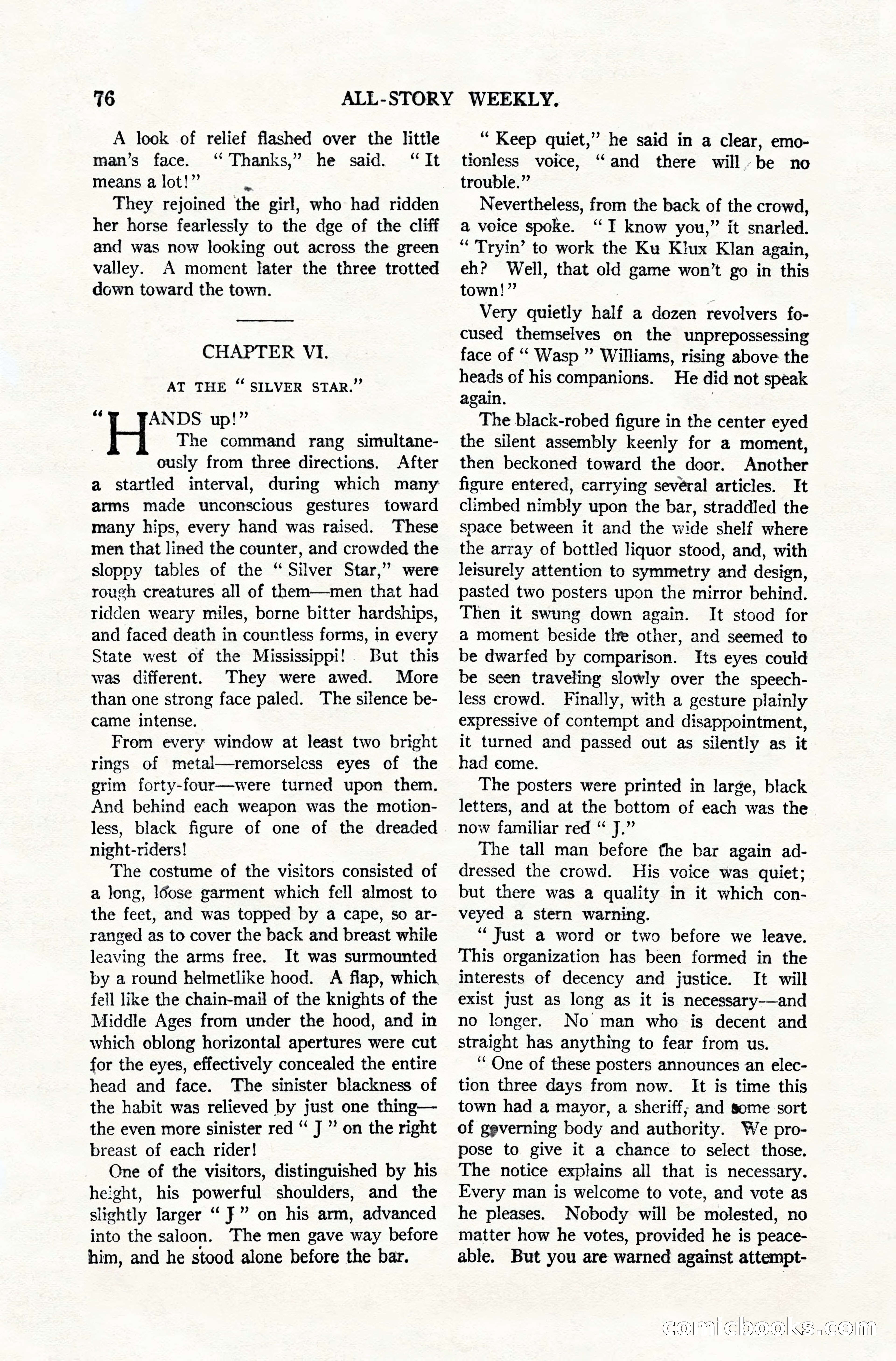 All-Story Weekly, December 20, 1919 — page 86 of 172