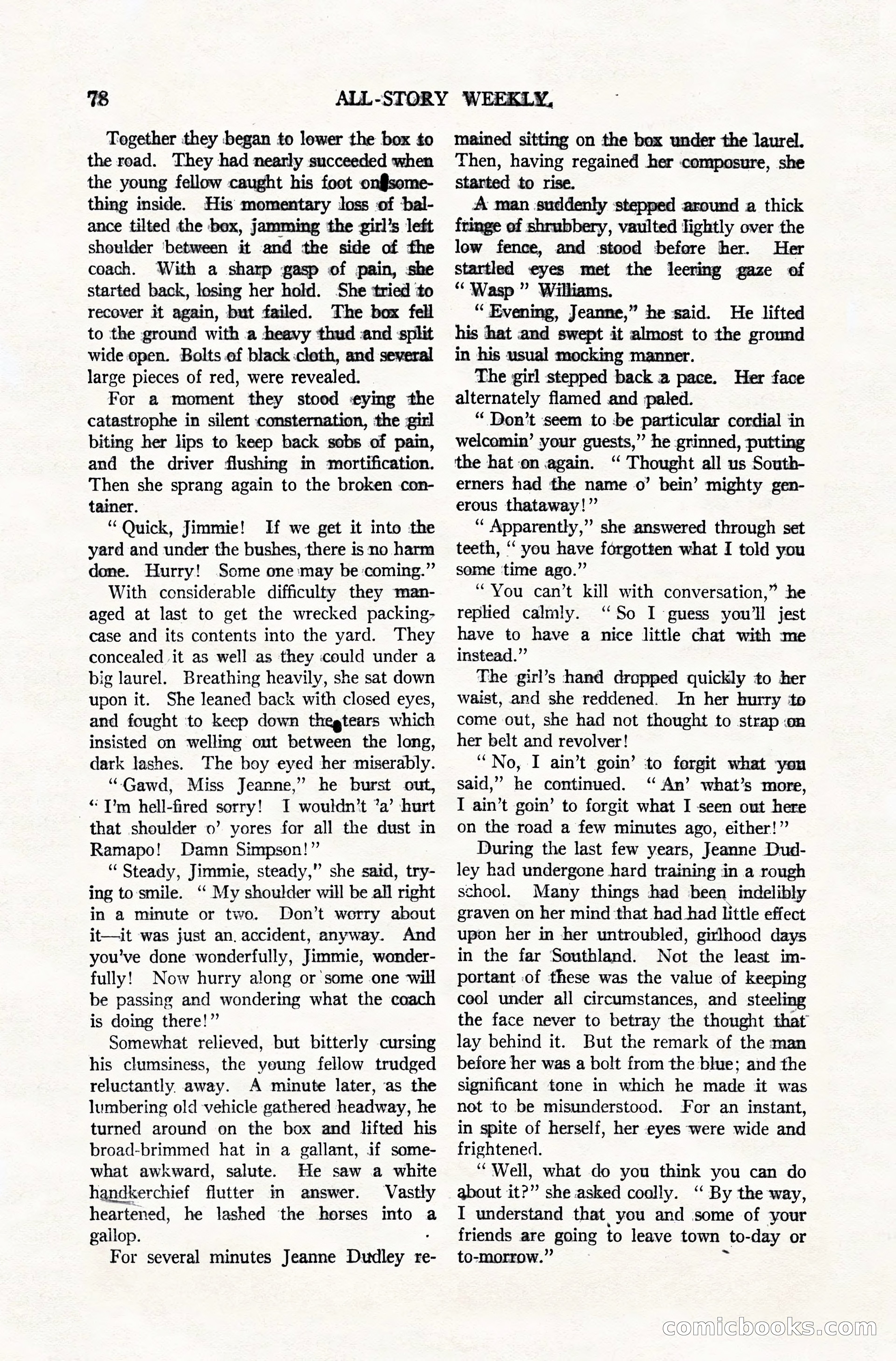 All-Story Weekly, December 20, 1919 — page 88 of 172