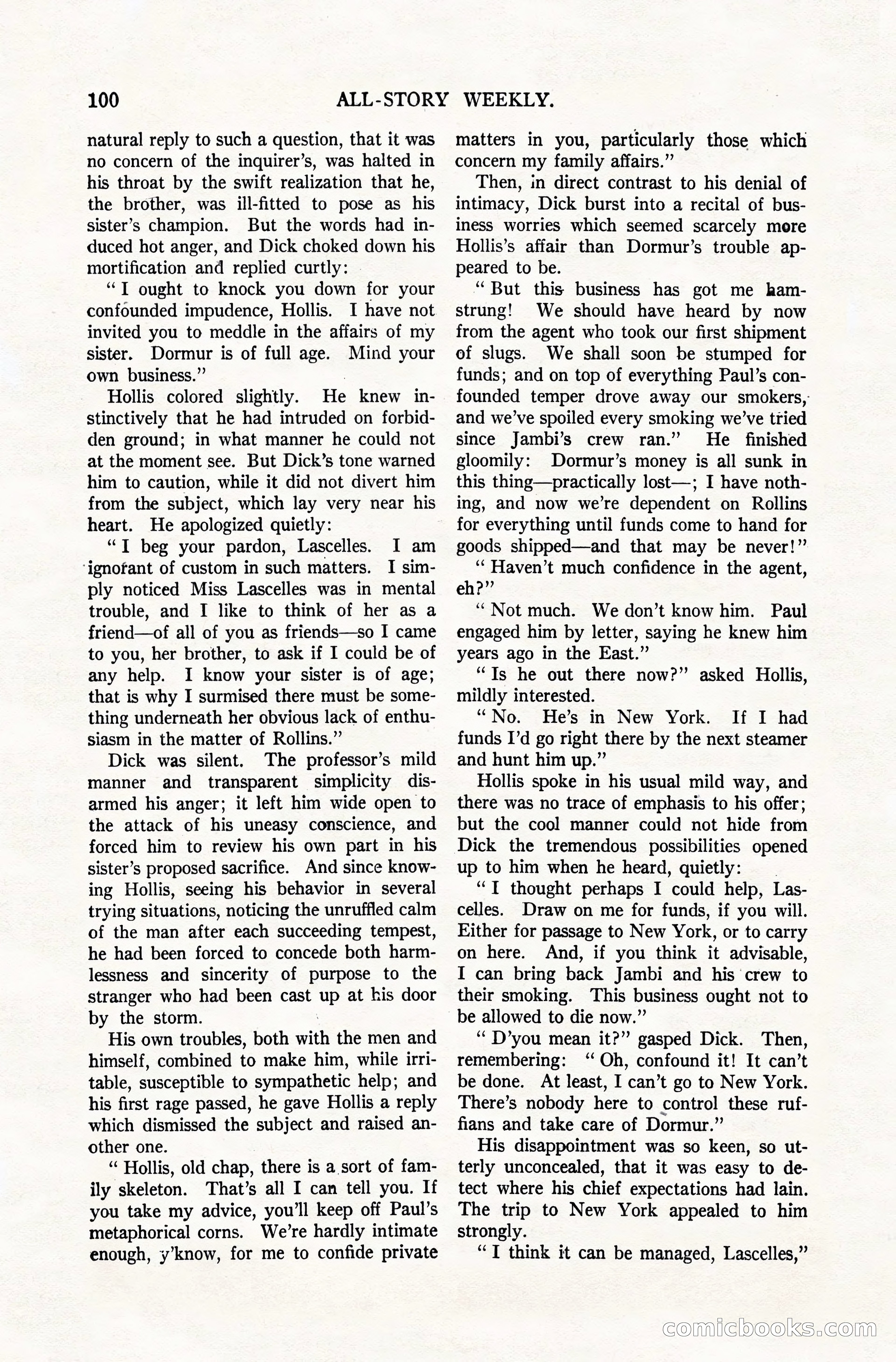 All-Story Weekly, December 20, 1919 — page 110 of 172