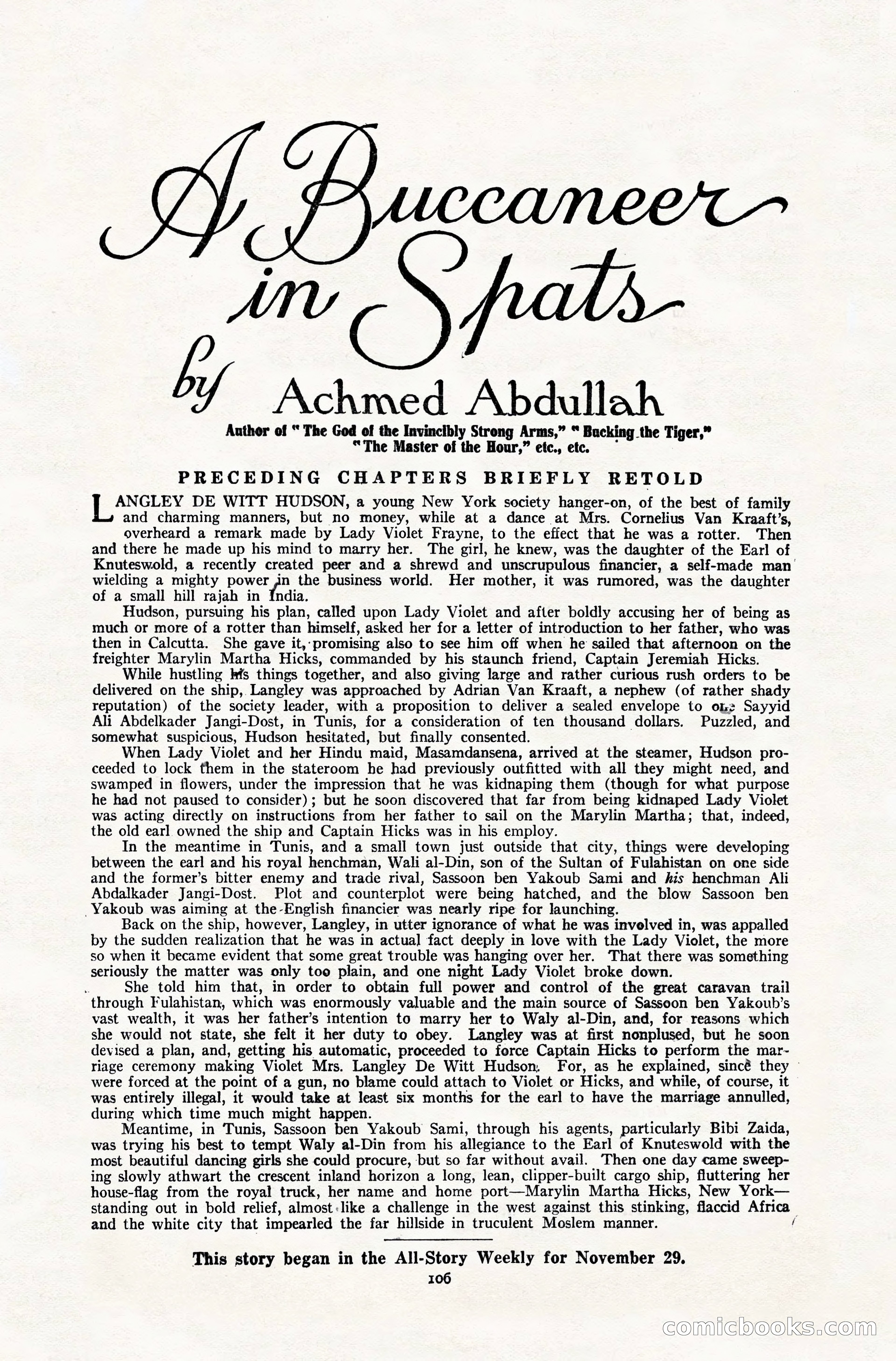 All-Story Weekly, December 20, 1919 — page 116 of 172