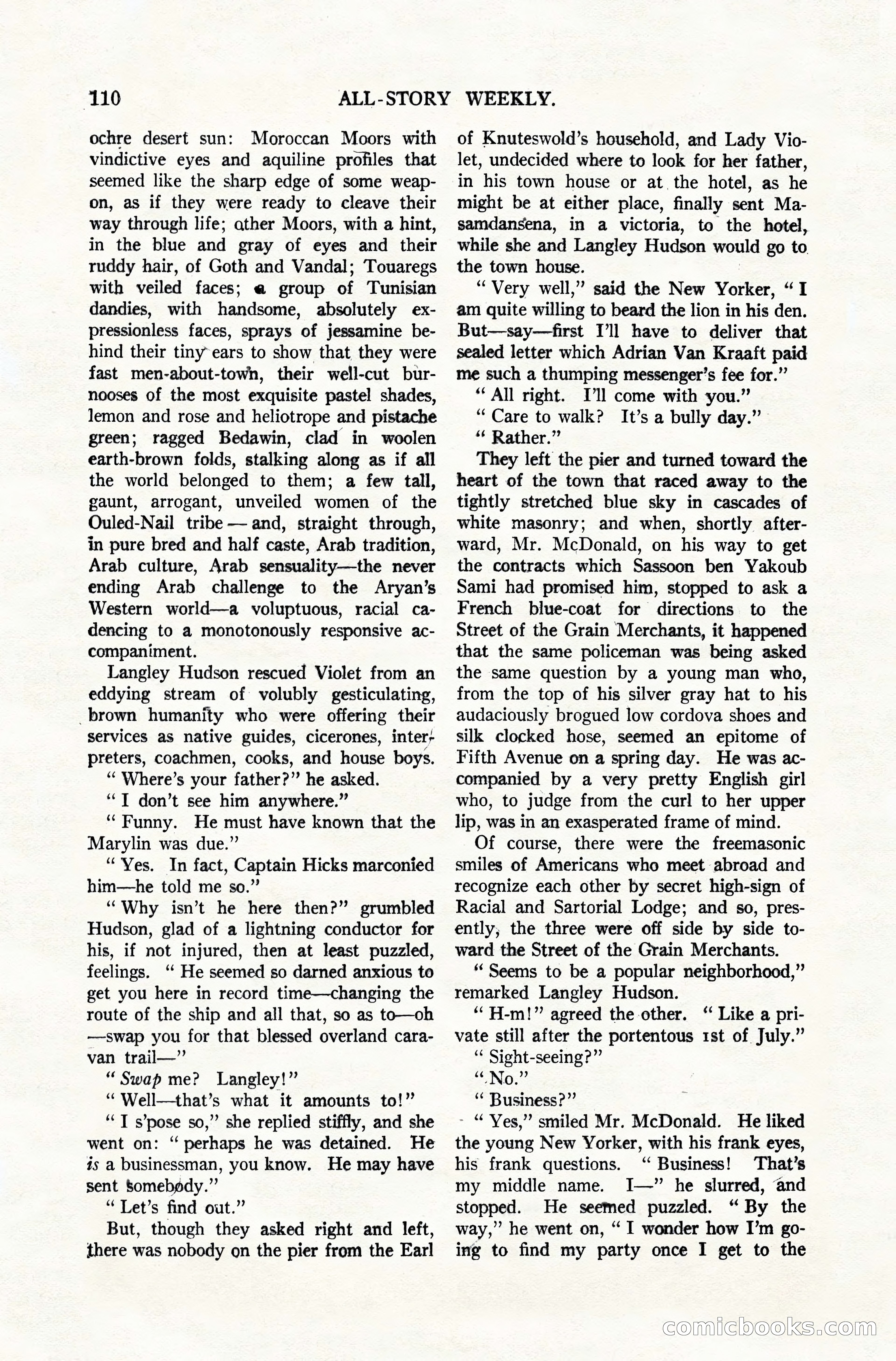 All-Story Weekly, December 20, 1919 — page 120 of 172