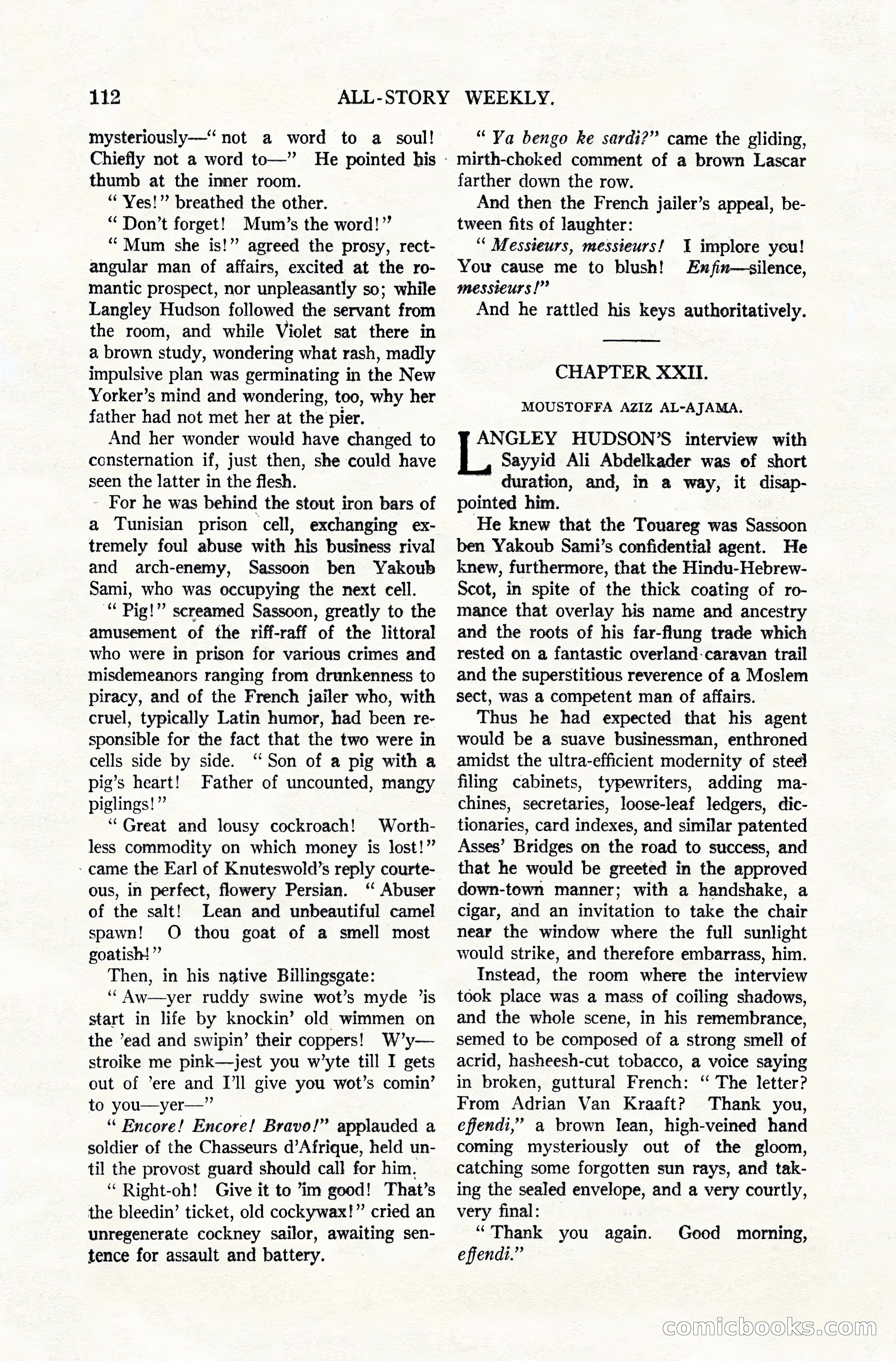 All-Story Weekly, December 20, 1919 — page 122 of 172