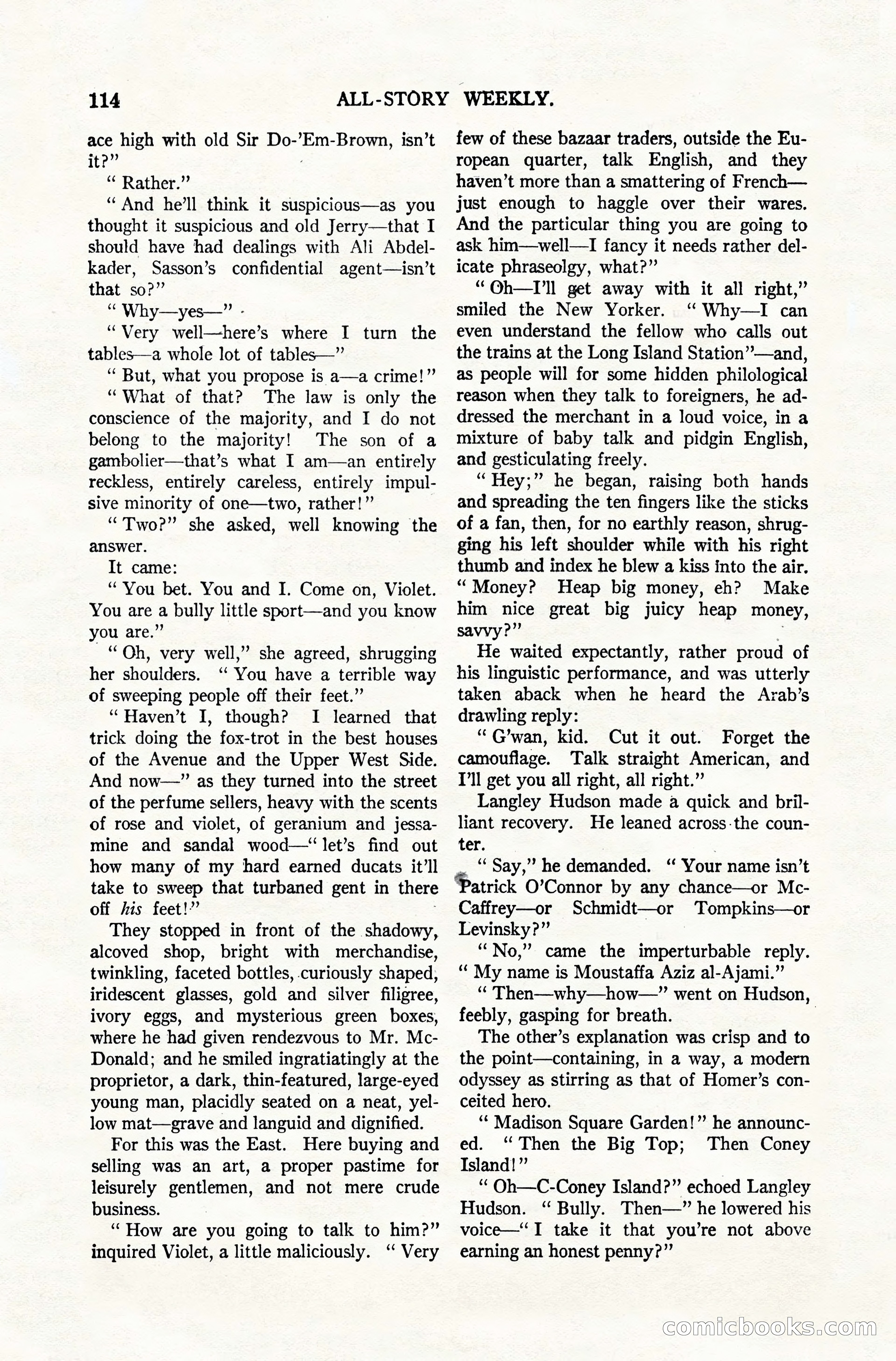 All-Story Weekly, December 20, 1919 — page 124 of 172
