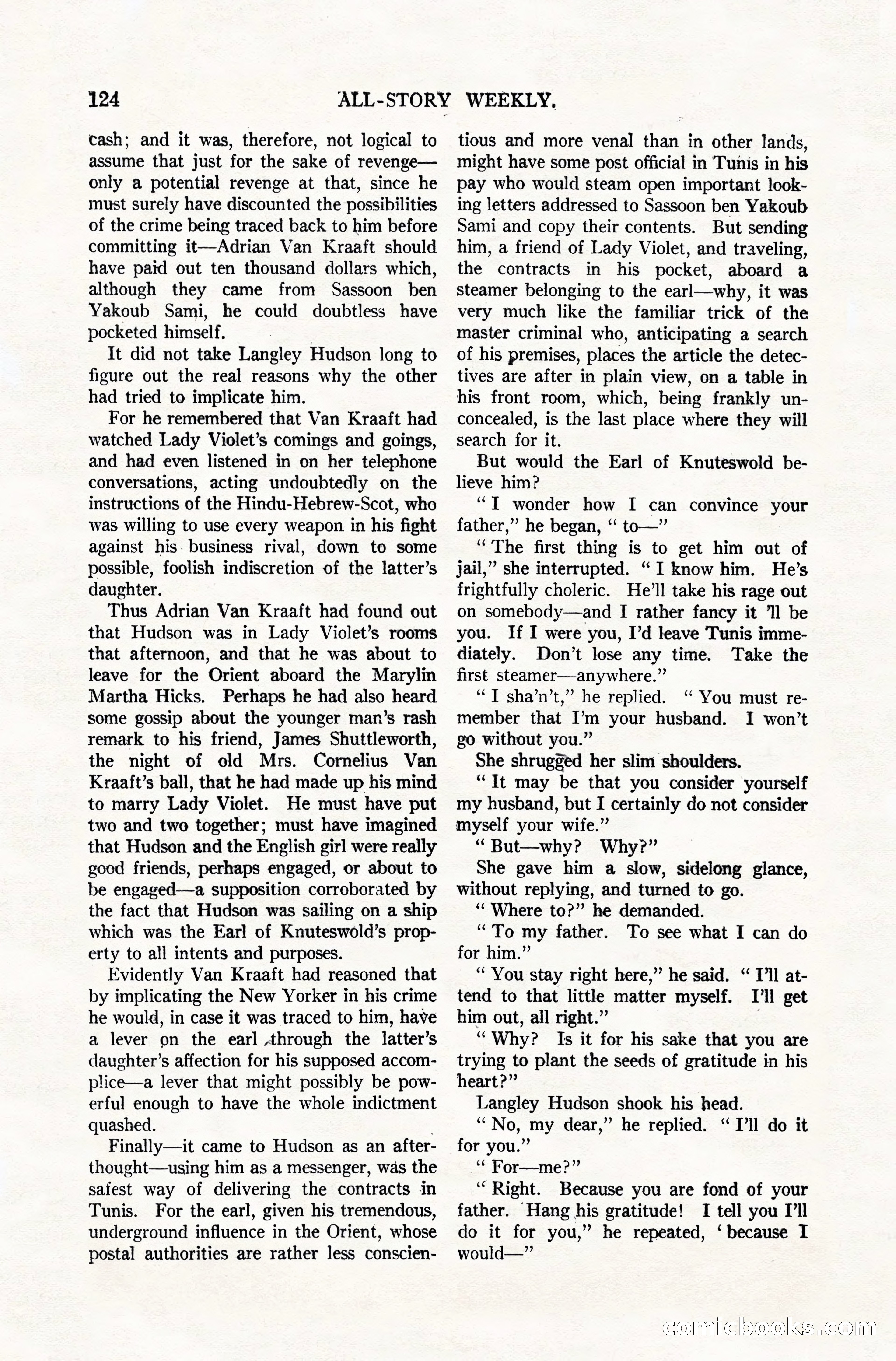 All-Story Weekly, December 20, 1919 — page 134 of 172