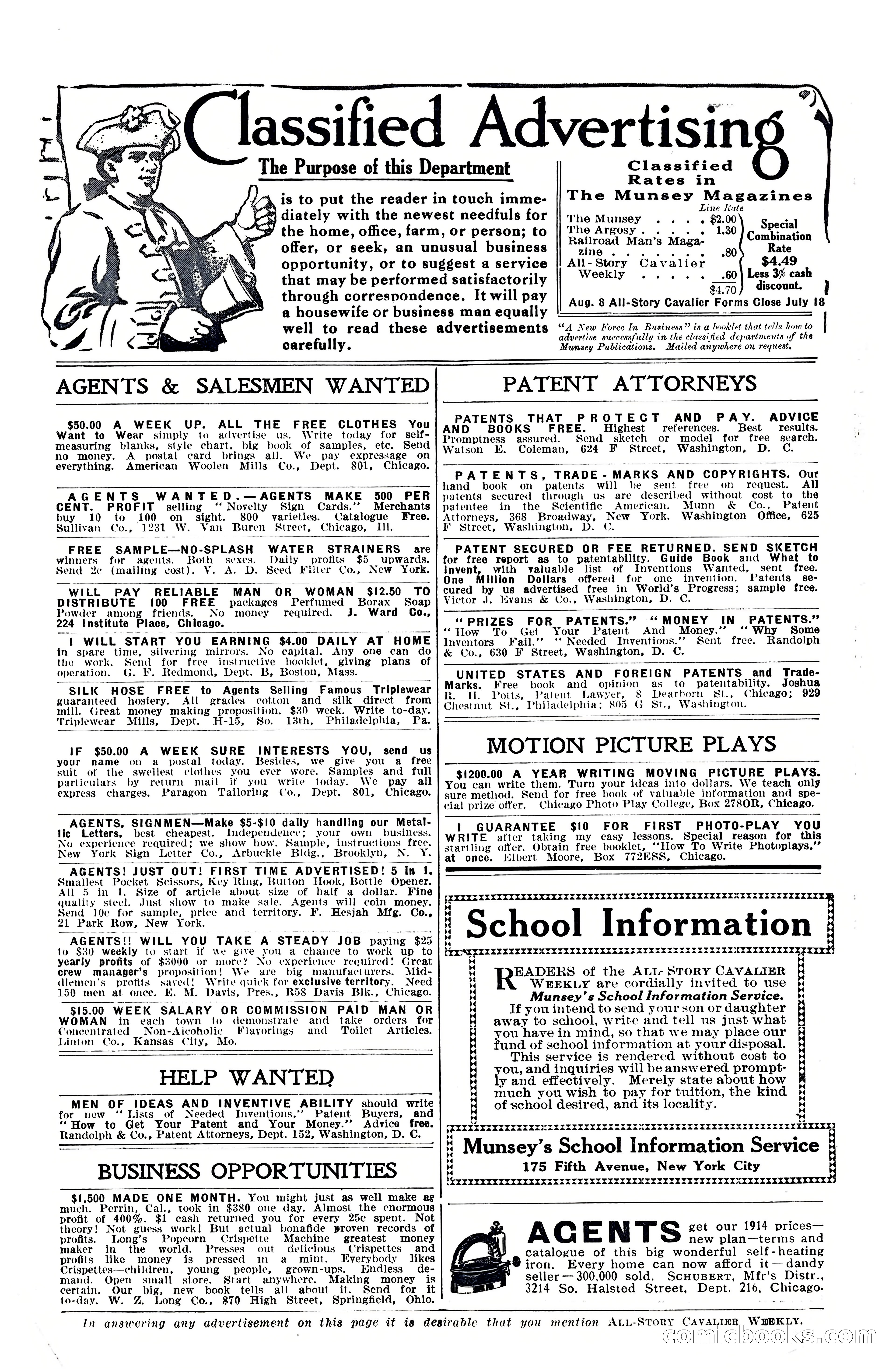 All-Story Cavalier Weekly, July 11, 1914 — page 4 of 216