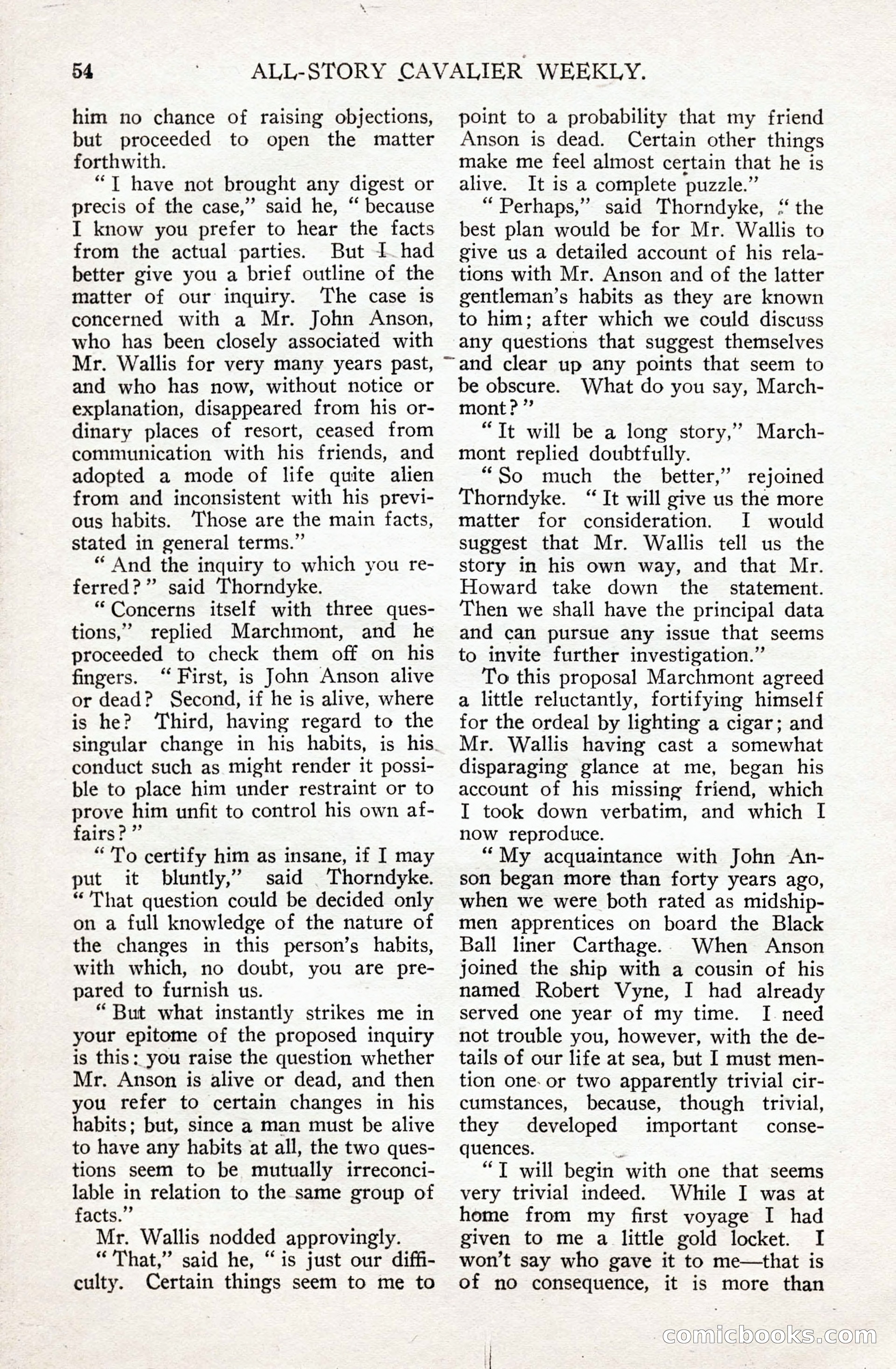 All-Story Cavalier Weekly, July 11, 1914 — page 60 of 216