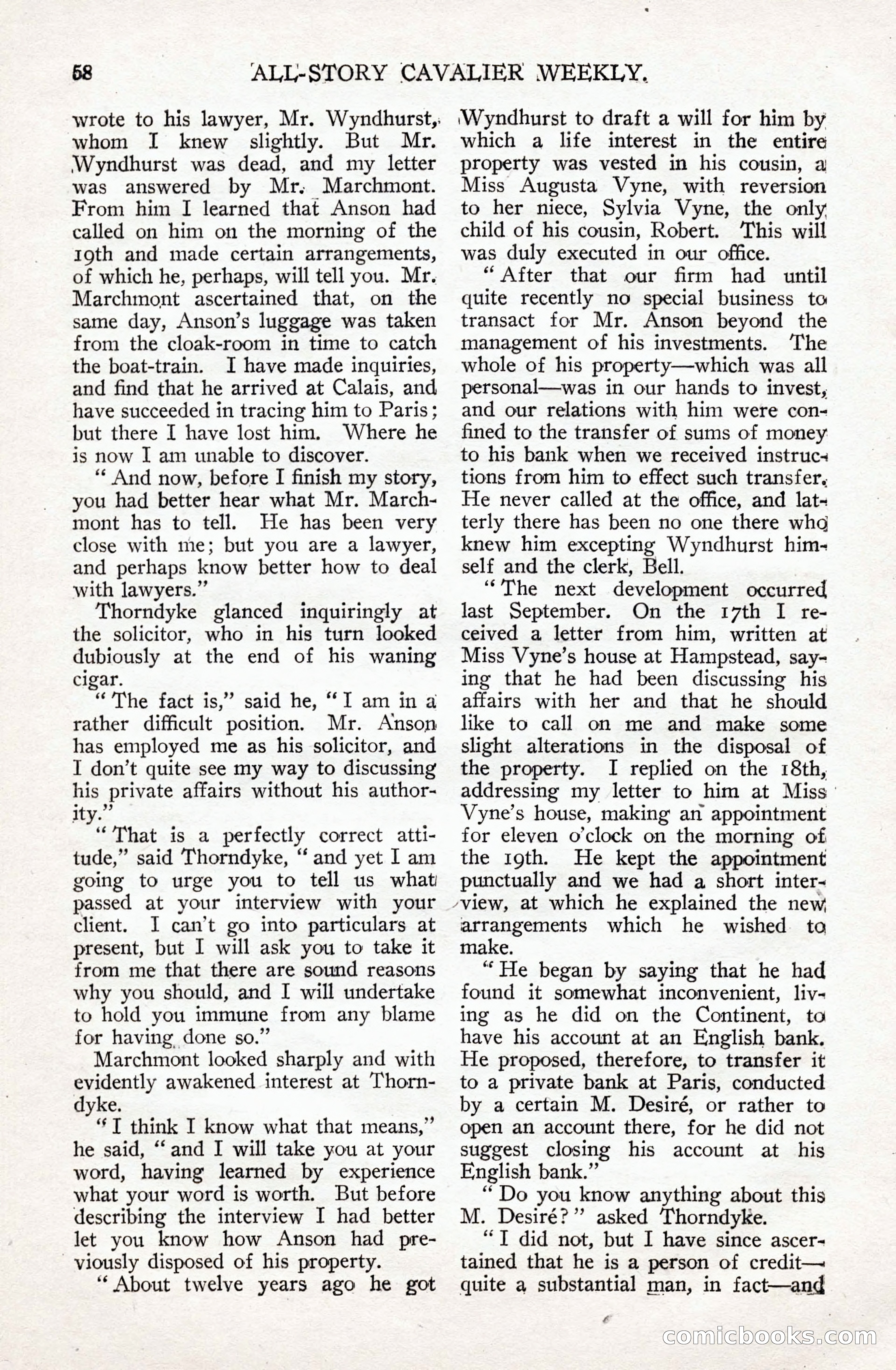All-Story Cavalier Weekly, July 11, 1914 — page 64 of 216