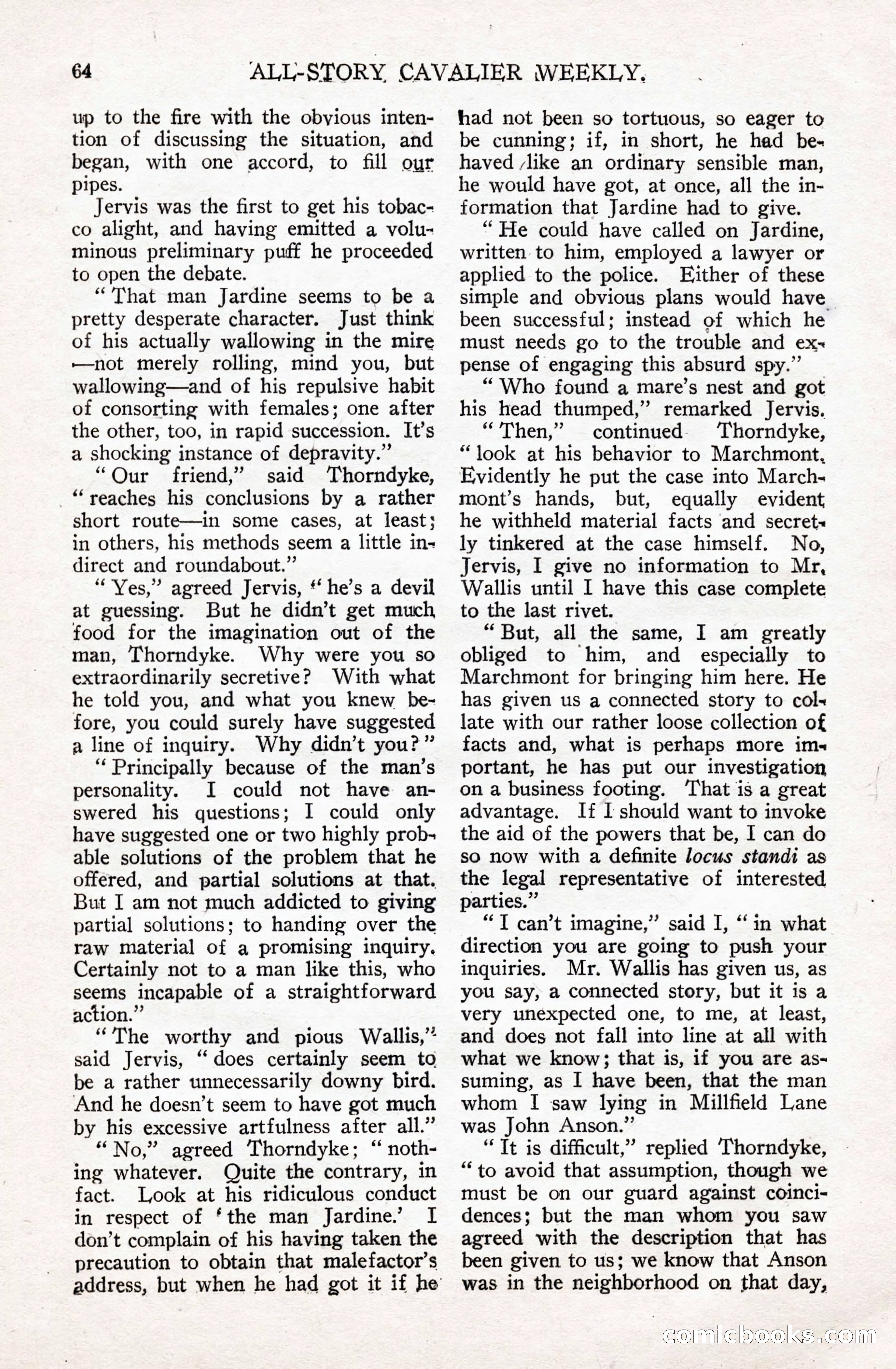 All-Story Cavalier Weekly, July 11, 1914 — page 70 of 216