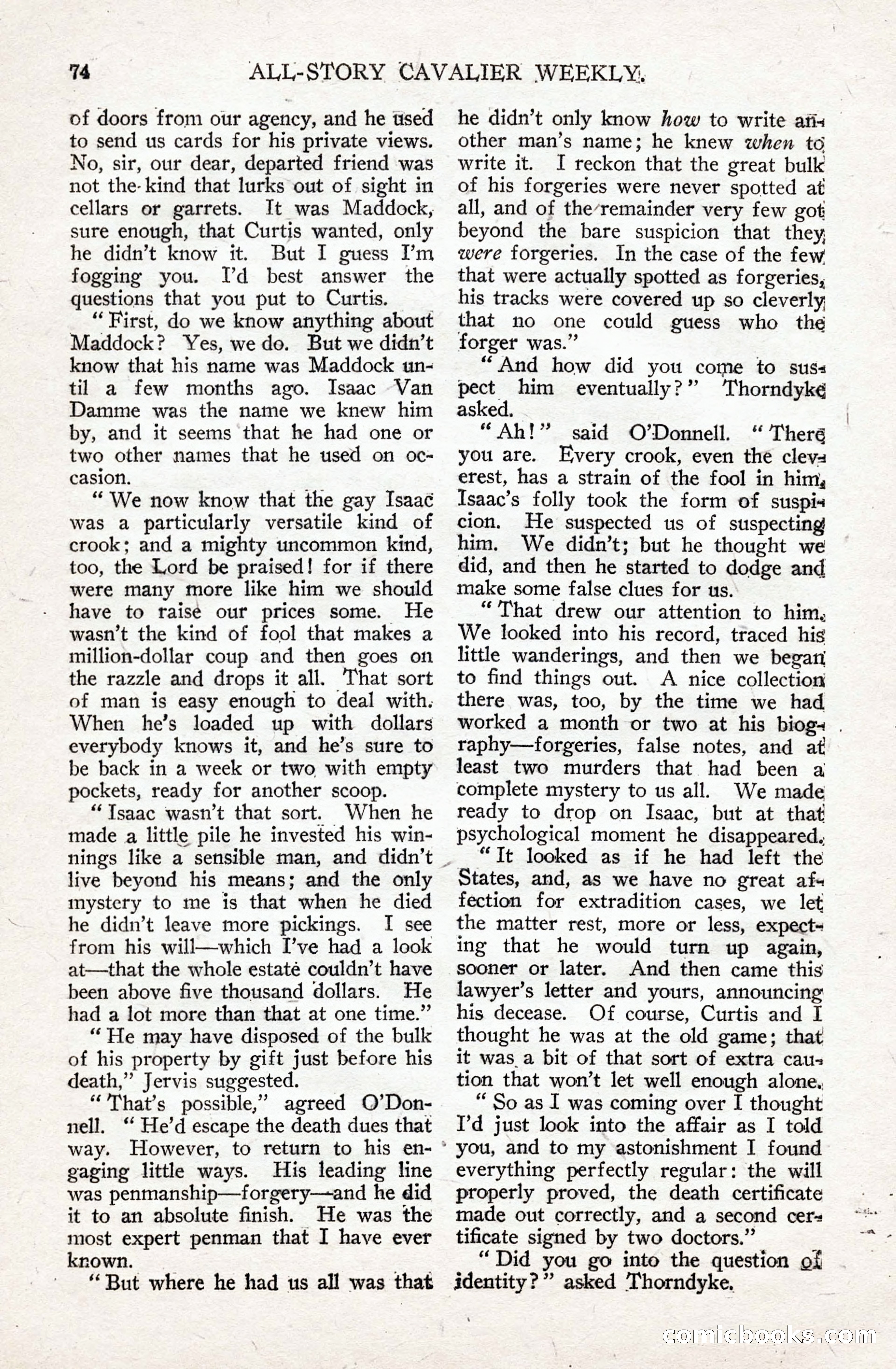 All-Story Cavalier Weekly, July 11, 1914 — page 80 of 216