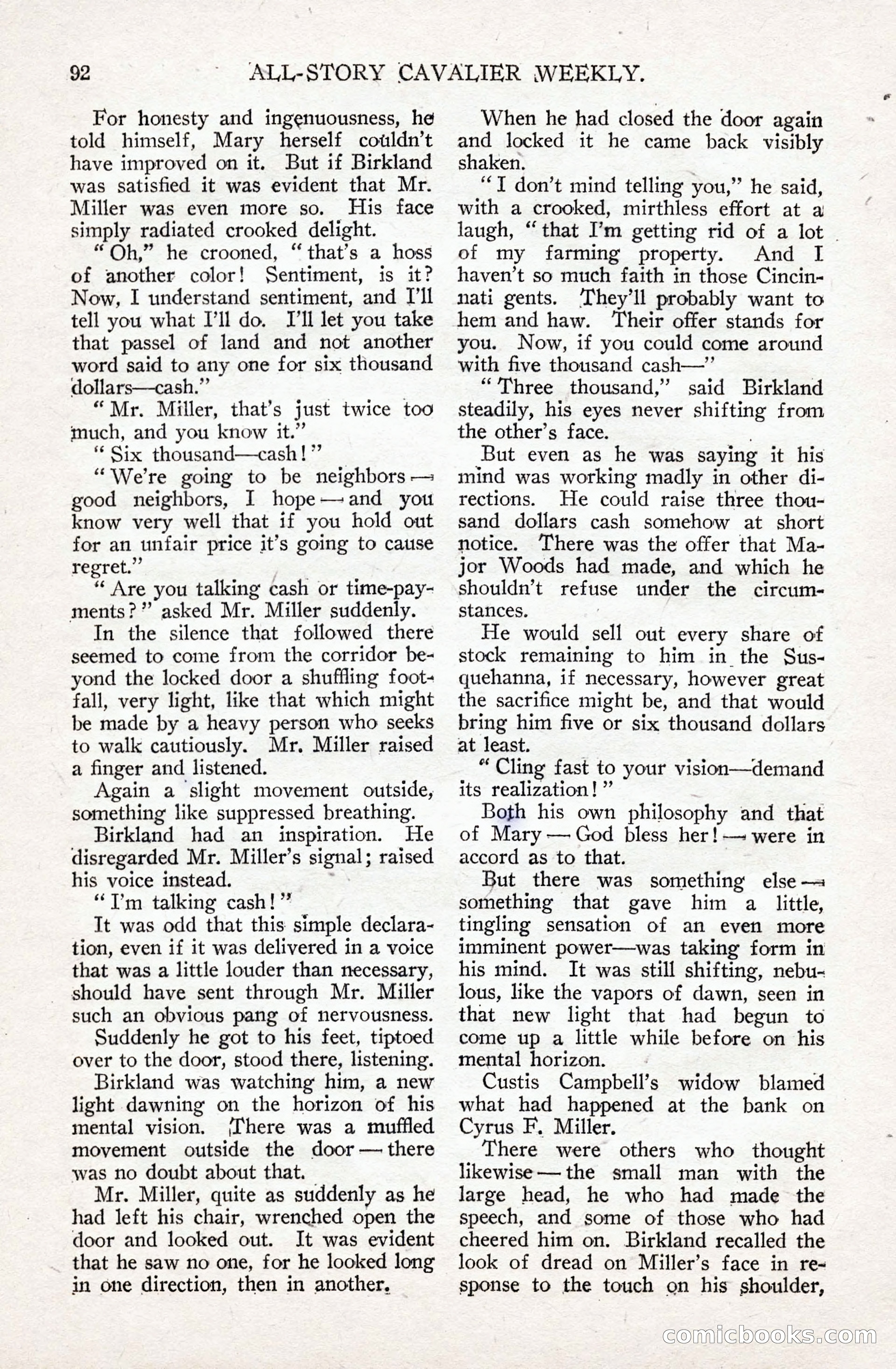 All-Story Cavalier Weekly, July 11, 1914 — page 98 of 216
