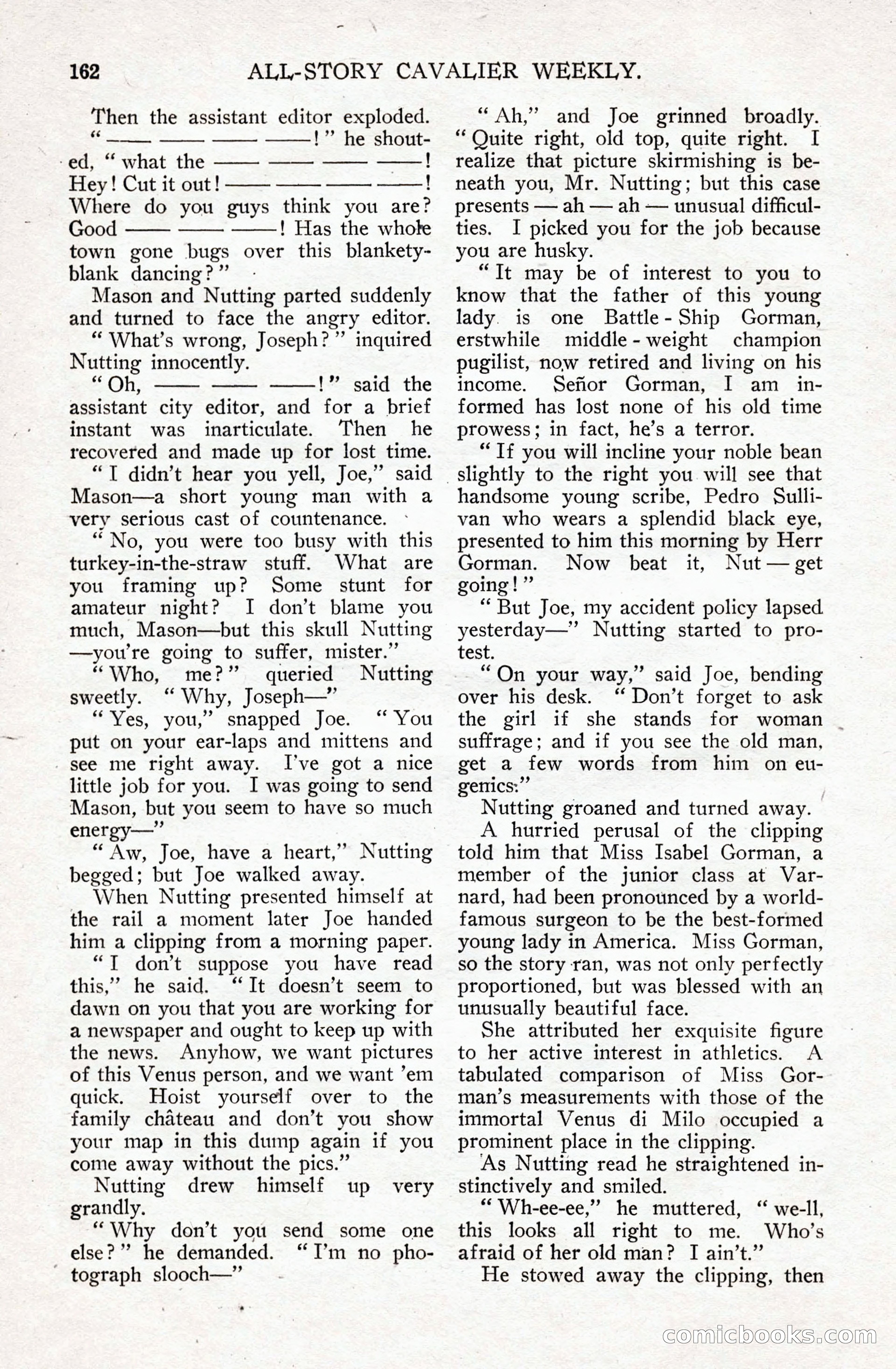 All-Story Cavalier Weekly, July 11, 1914 — page 168 of 216