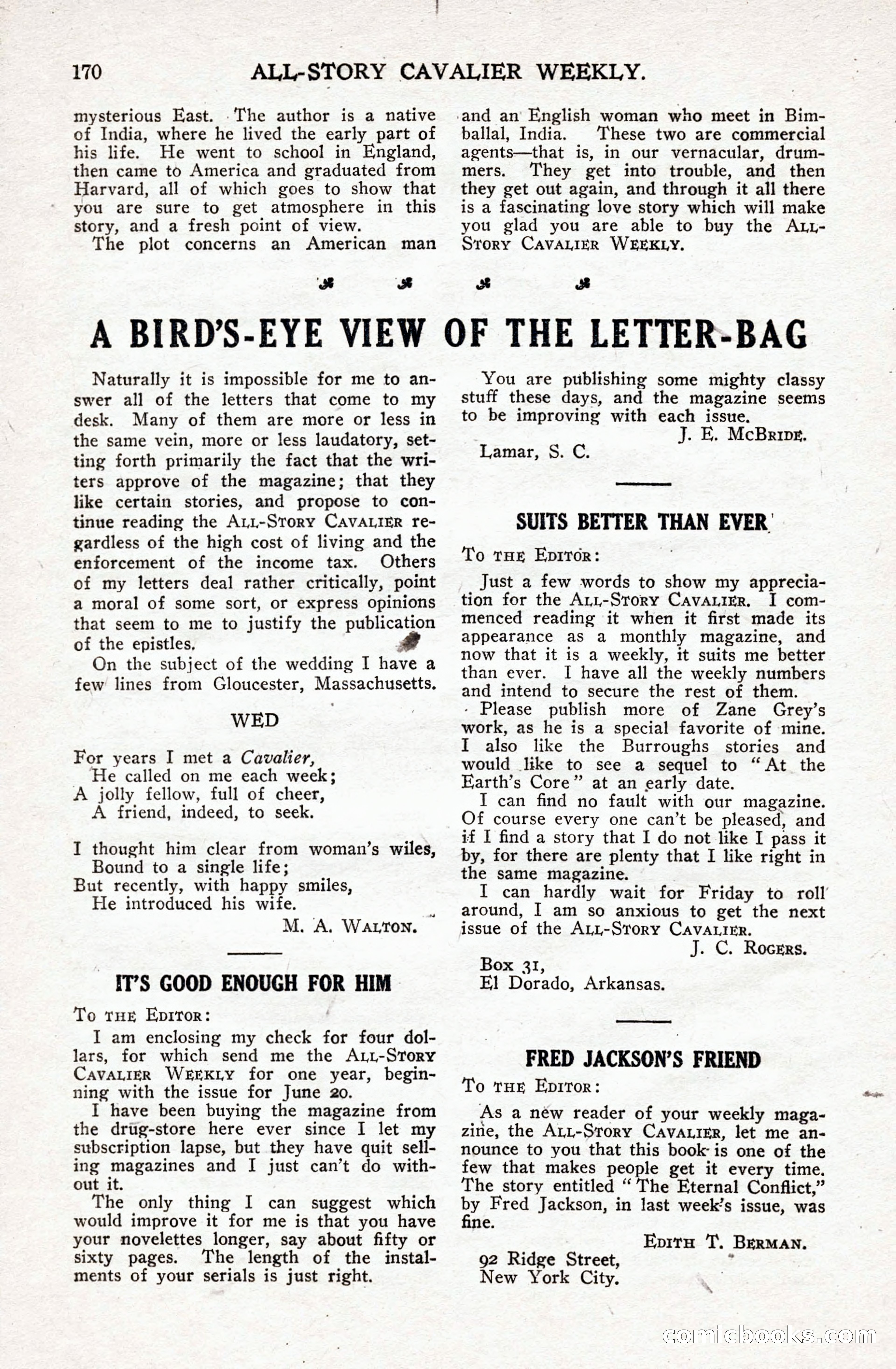 All-Story Cavalier Weekly, July 11, 1914 — page 176 of 216