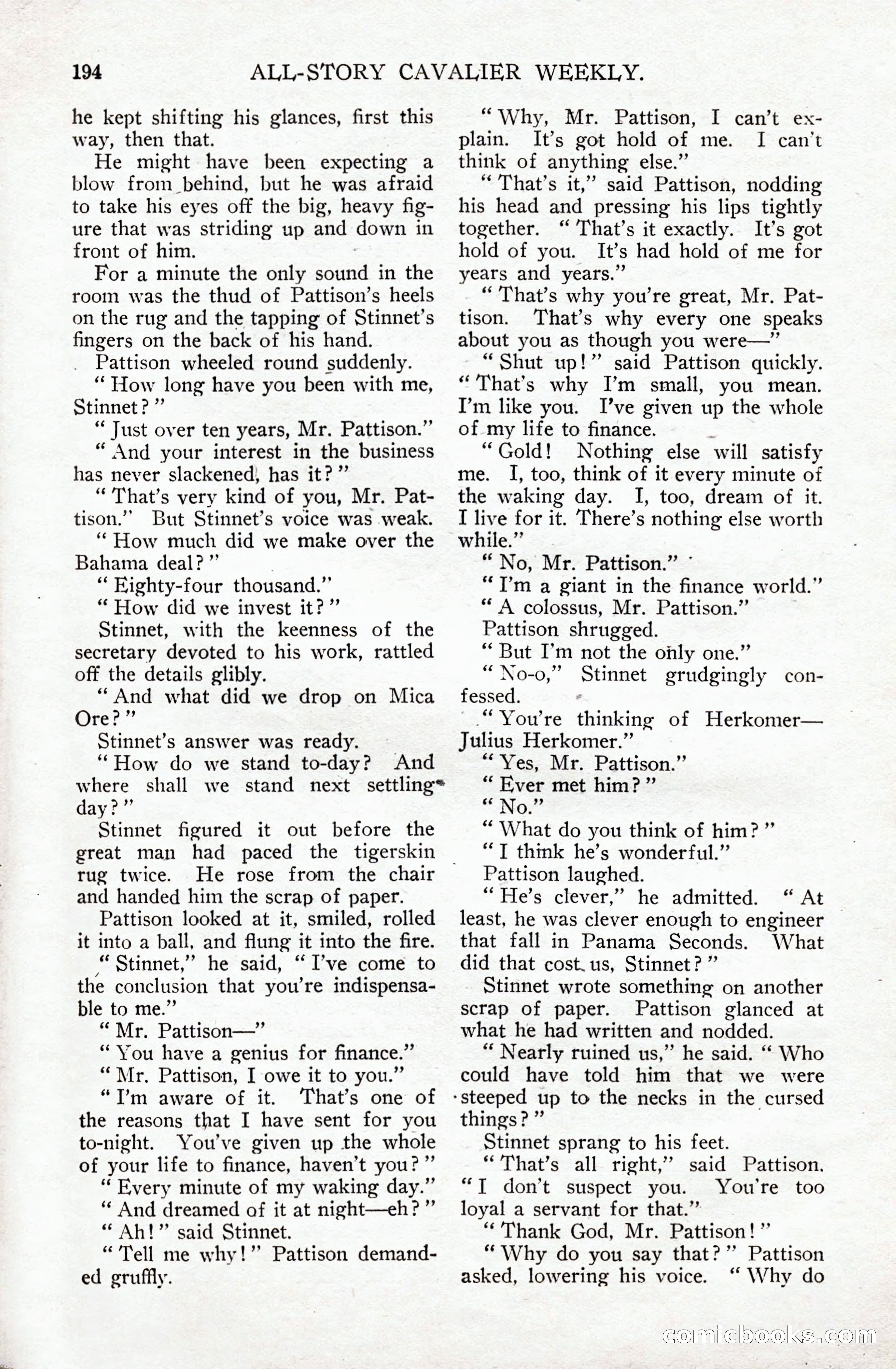 All-Story Cavalier Weekly, July 11, 1914 — page 200 of 216