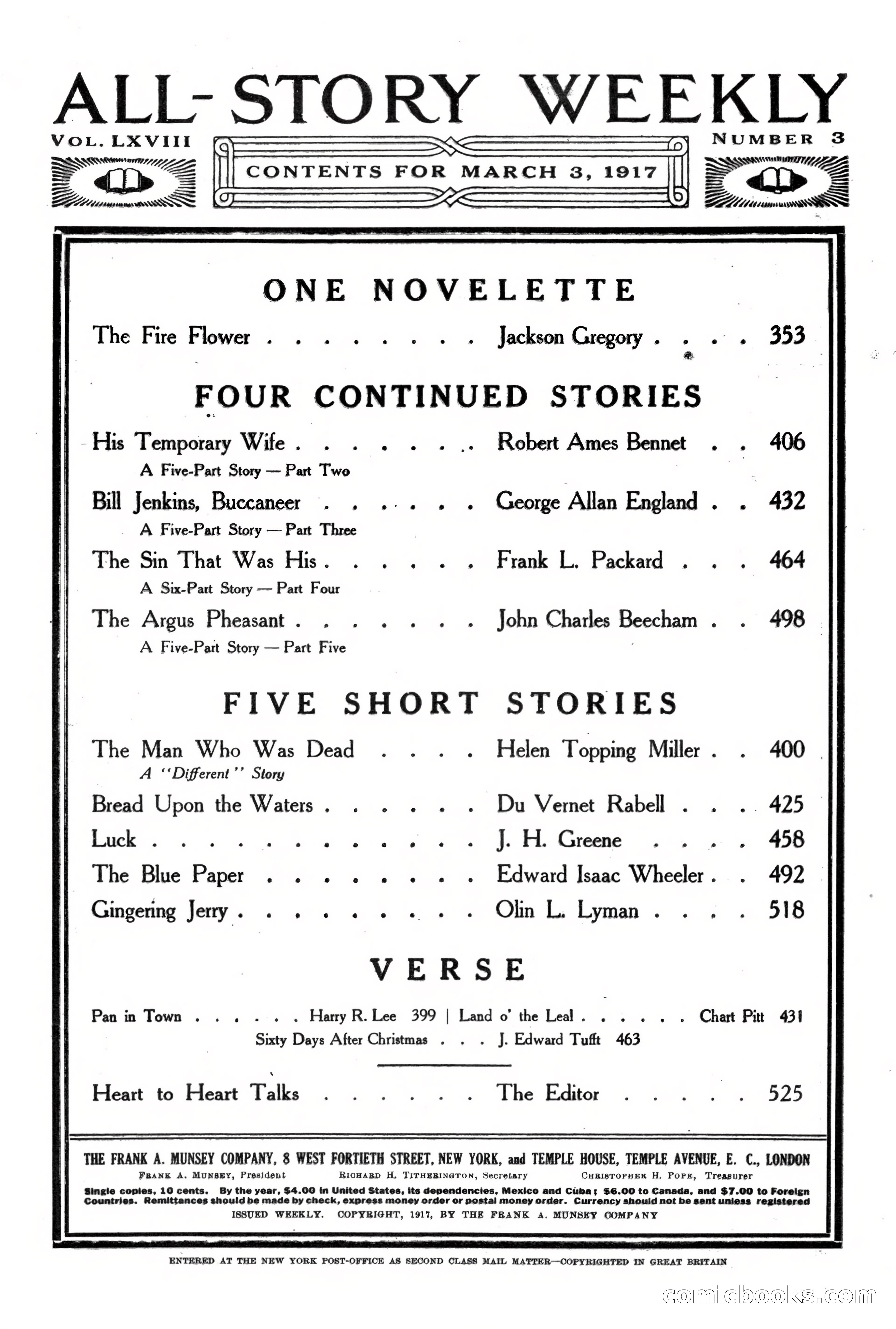 All-Story Weekly, Vol. 68, No. 3 — page 5 of 192