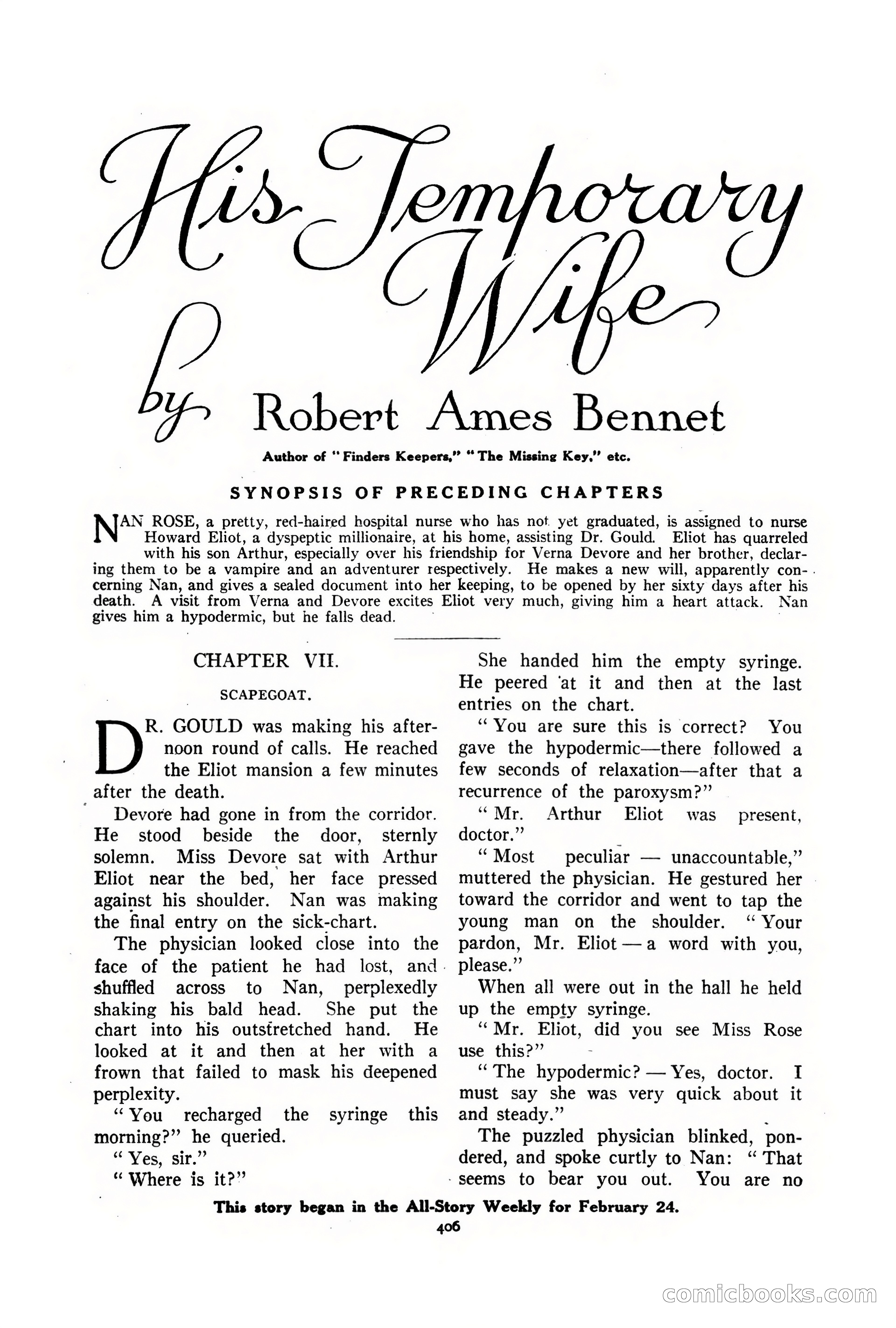 All-Story Weekly, Vol. 68, No. 3 — page 64 of 192