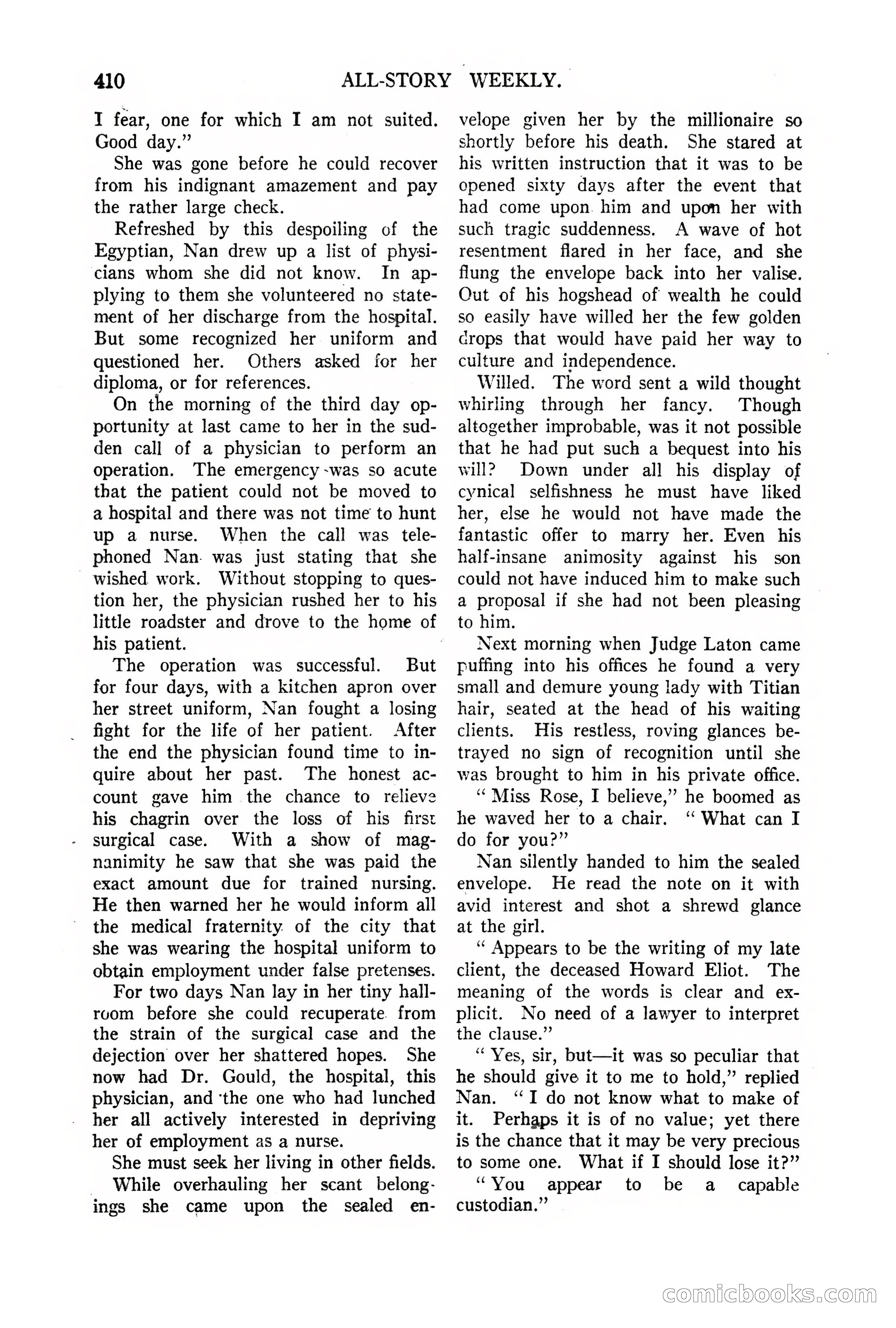 All-Story Weekly, Vol. 68, No. 3 — page 68 of 192
