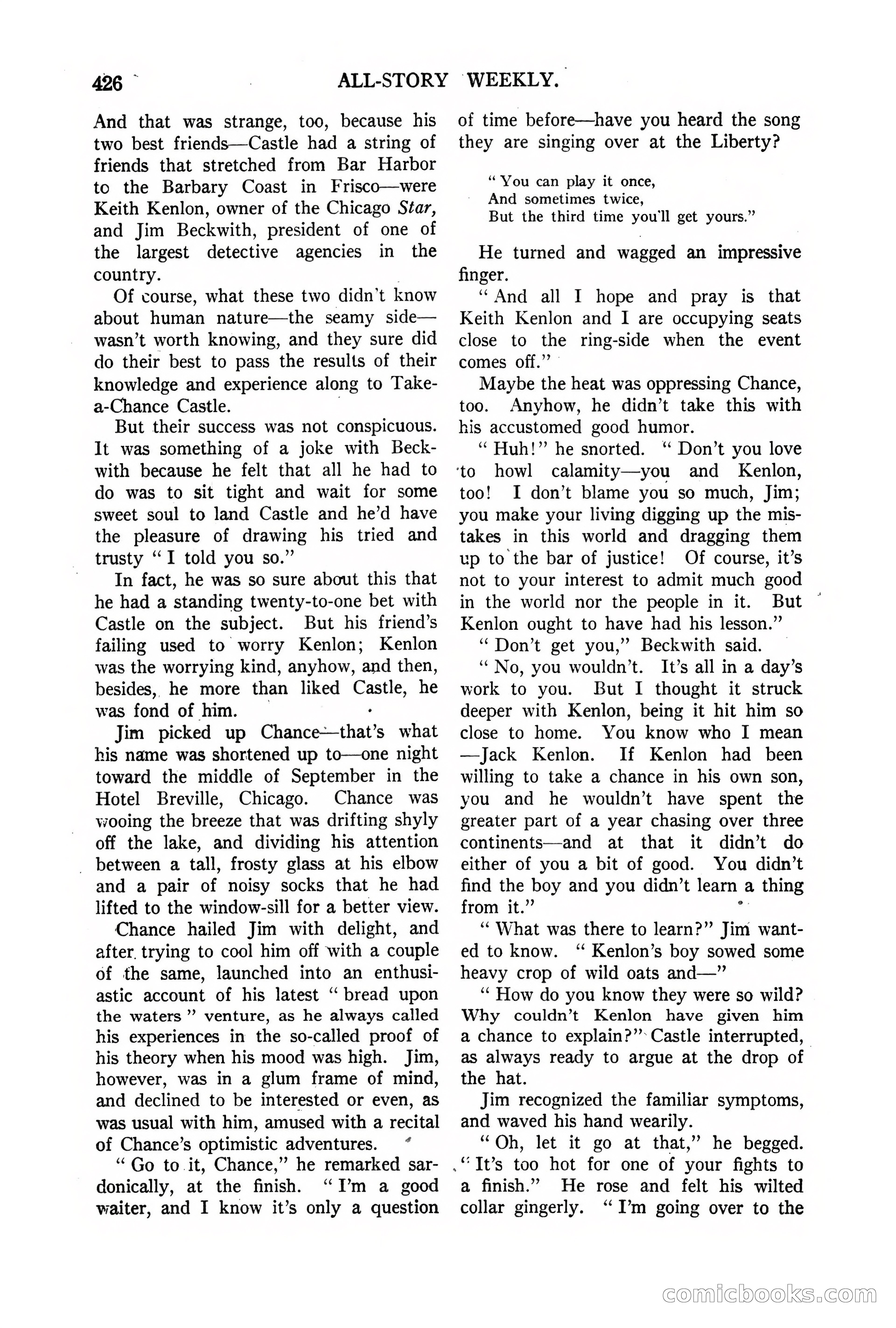 All-Story Weekly, Vol. 68, No. 3 — page 84 of 192