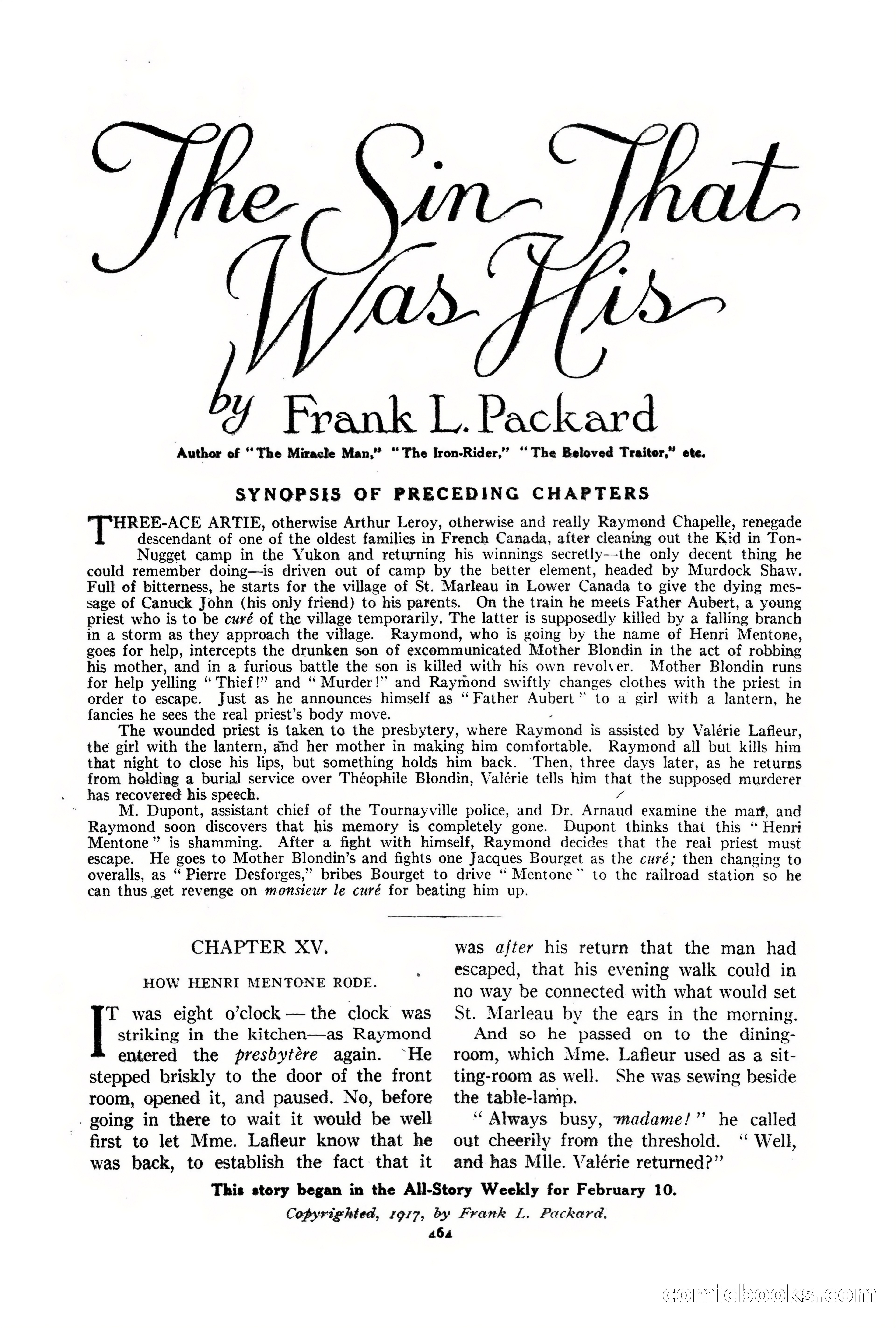 All-Story Weekly, Vol. 68, No. 3 — page 122 of 192