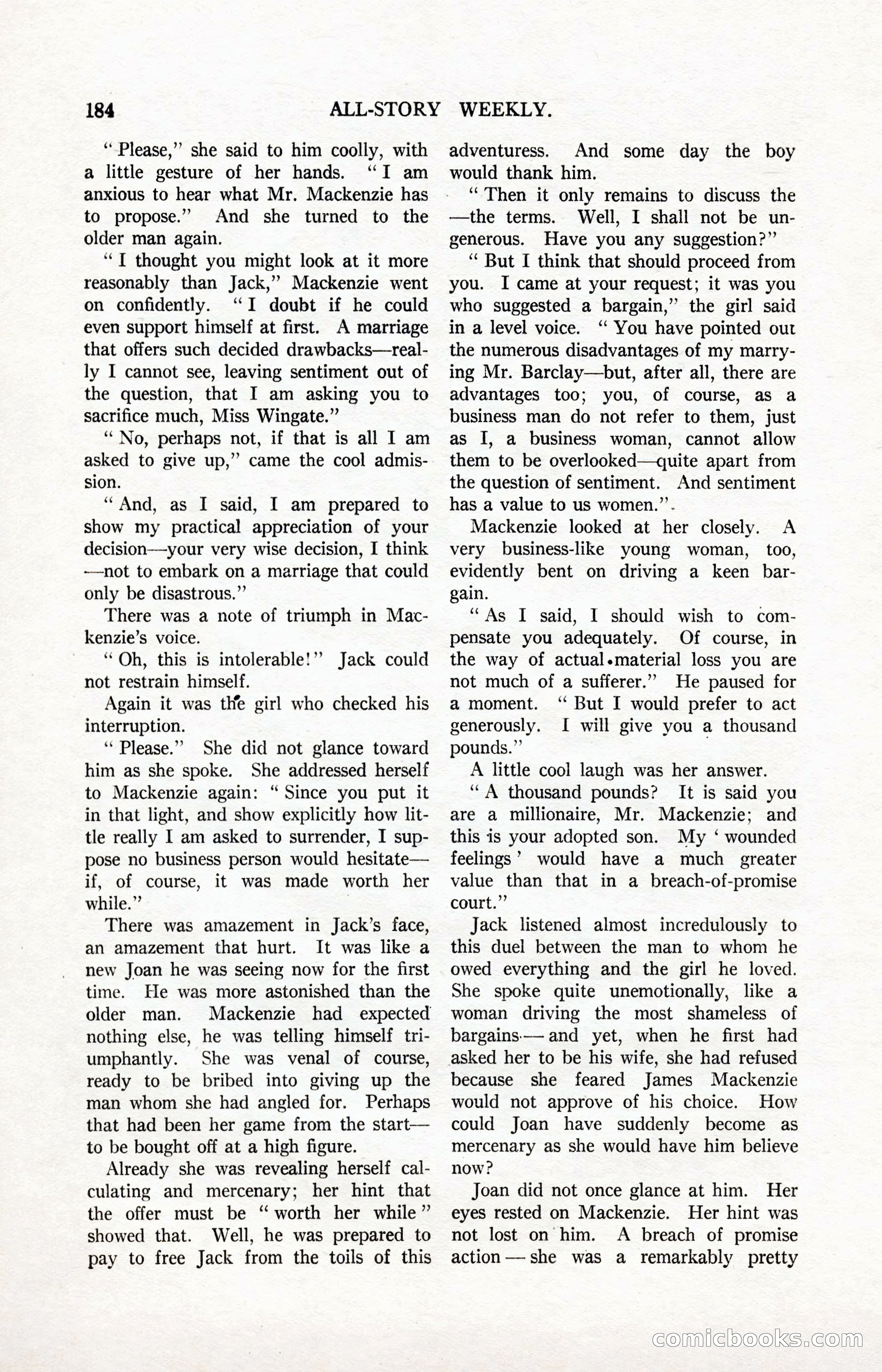 All-Story Weekly, March 24, 1917 — page 18 of 188
