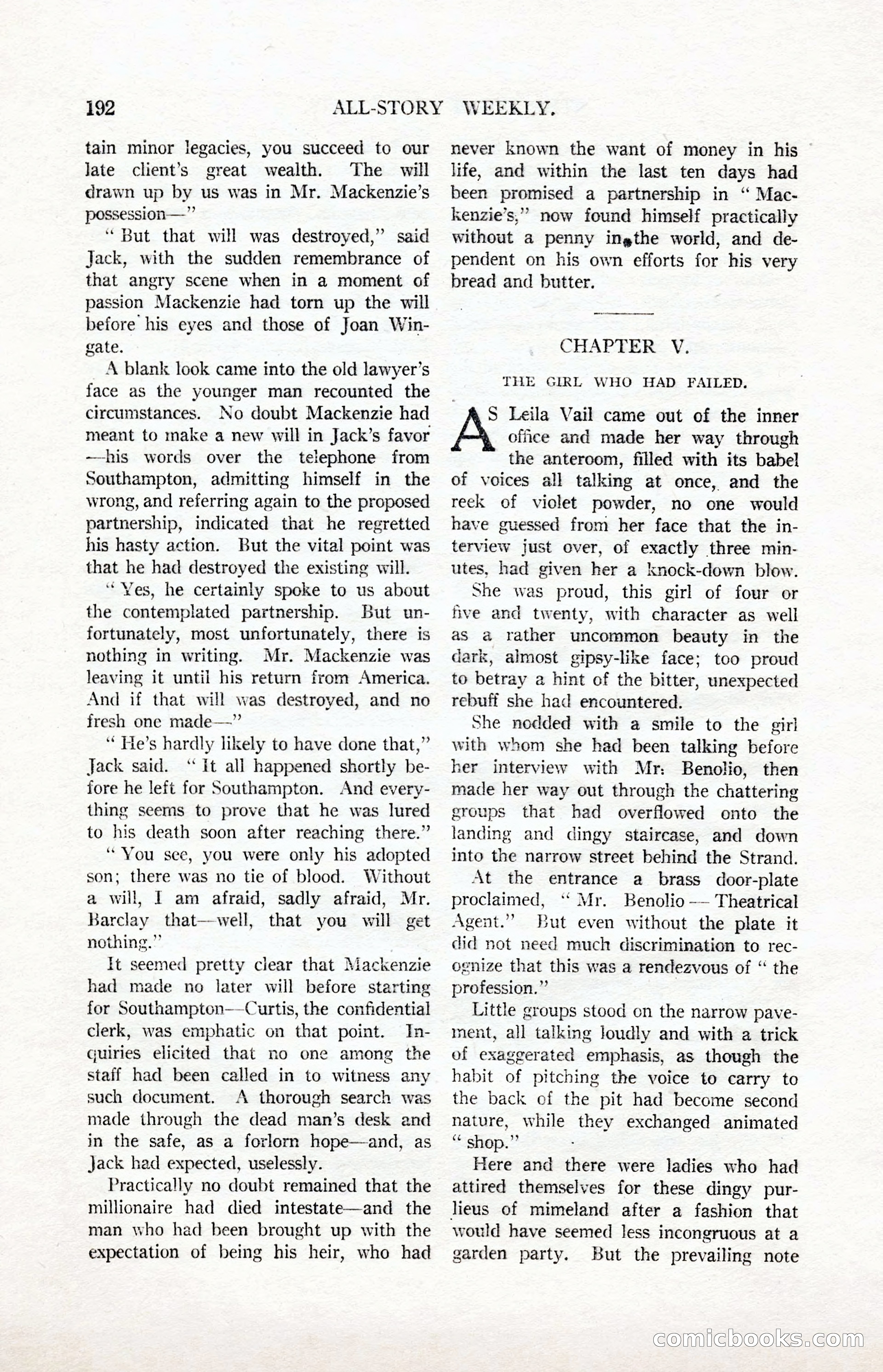 All-Story Weekly, March 24, 1917 — page 26 of 188