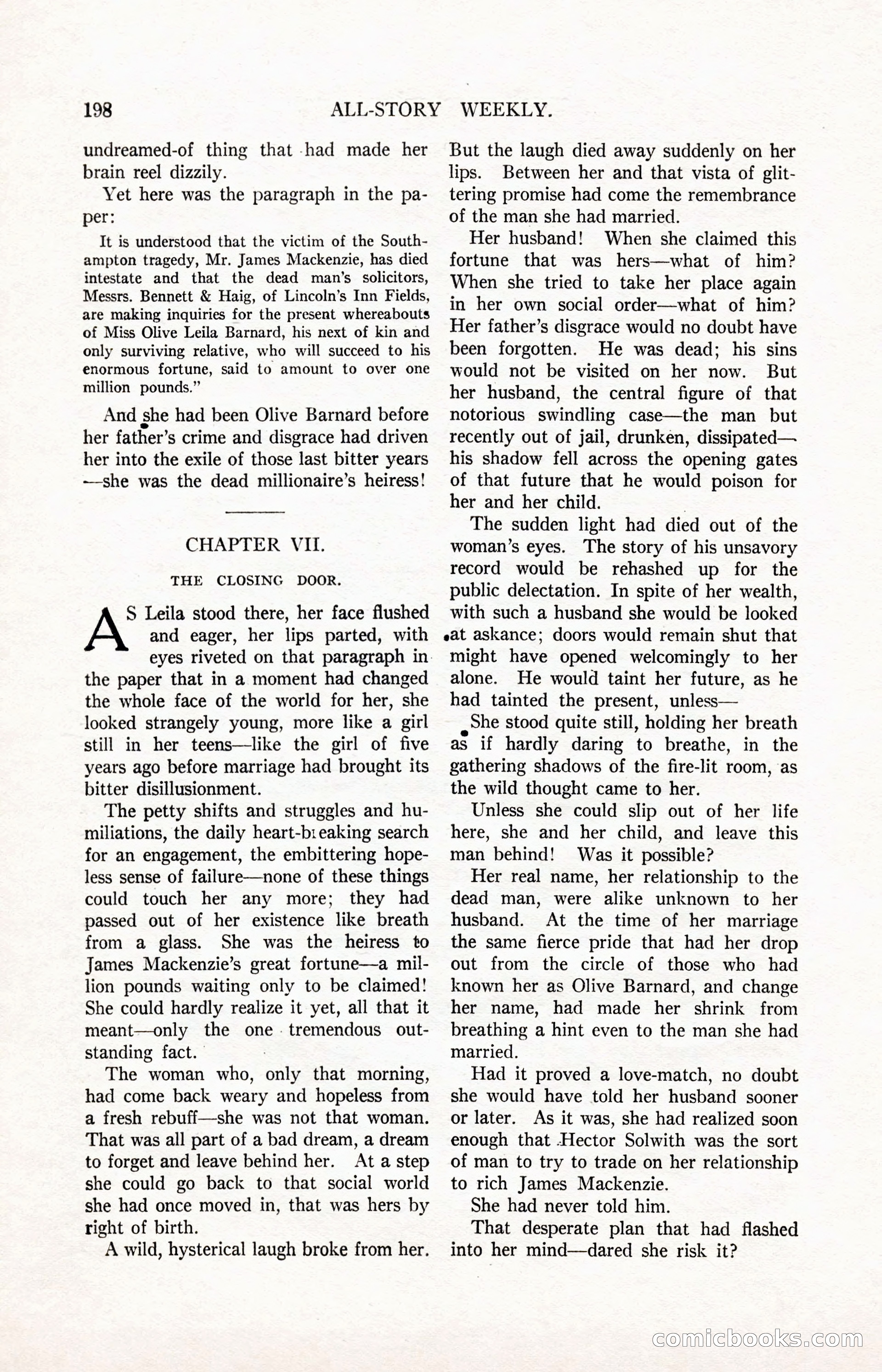 All-Story Weekly, March 24, 1917 — page 32 of 188