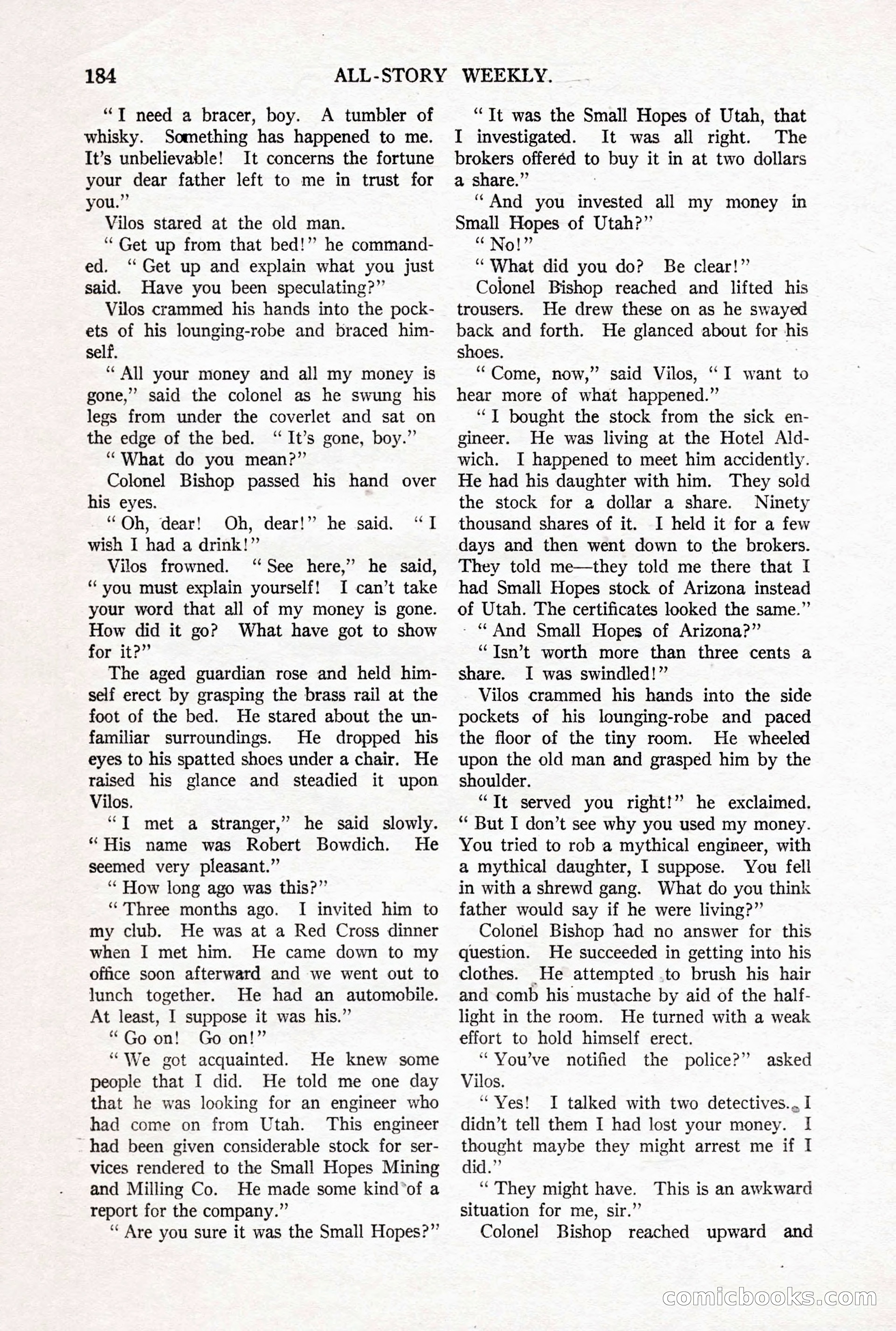All-Story Weekly, October 4, 1919 — page 22 of 208