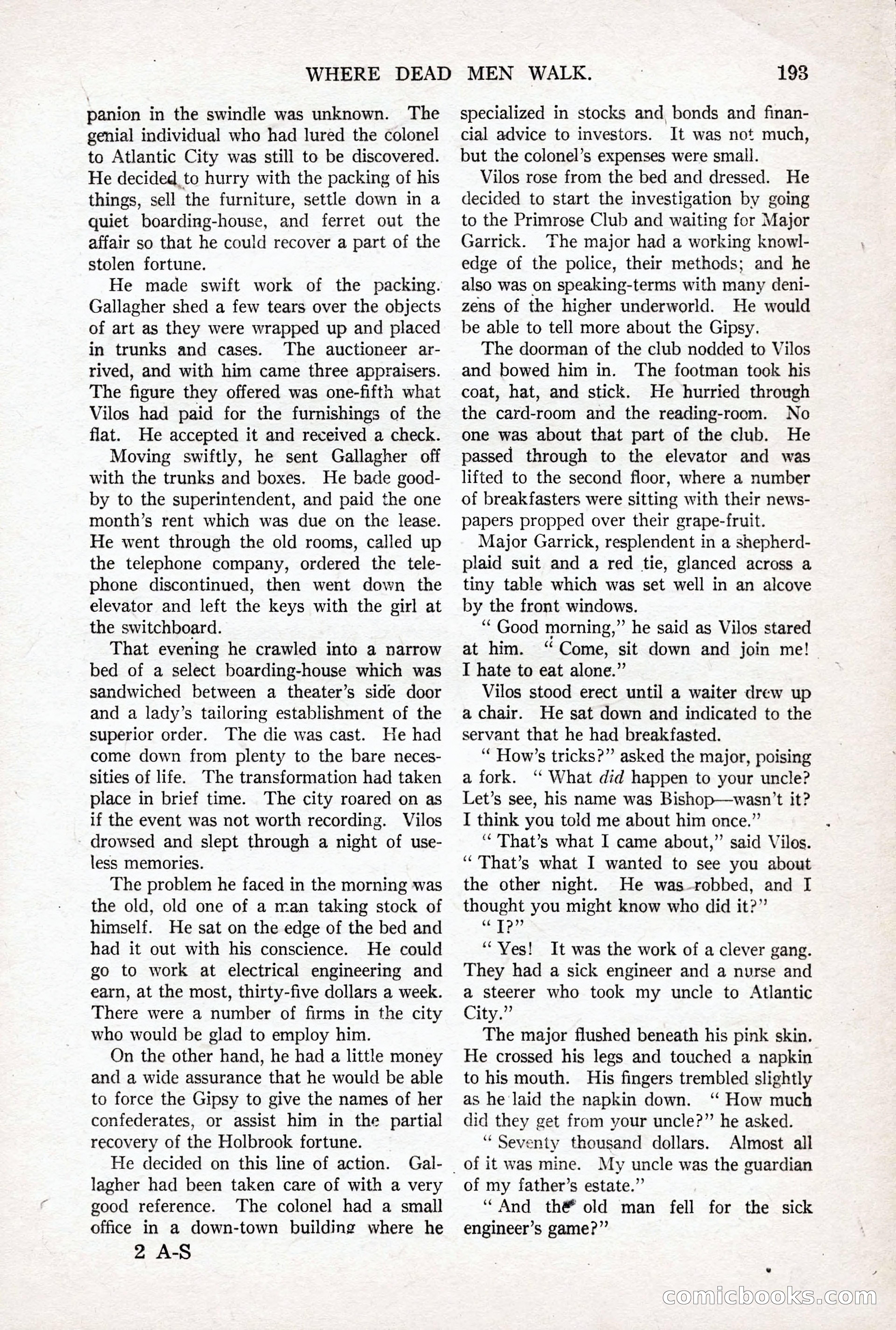 All-Story Weekly, October 4, 1919 — page 31 of 208
