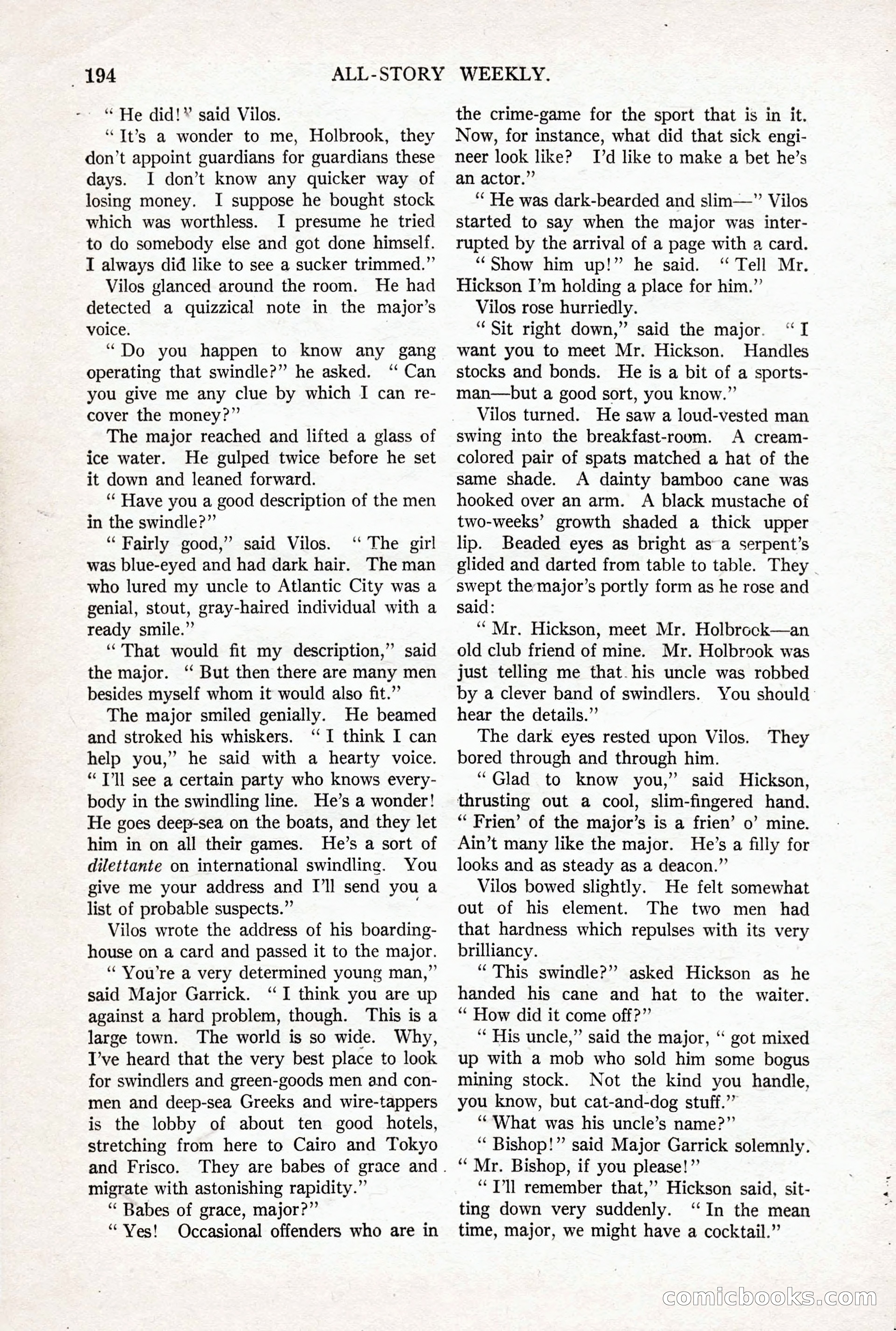 All-Story Weekly, October 4, 1919 — page 32 of 208