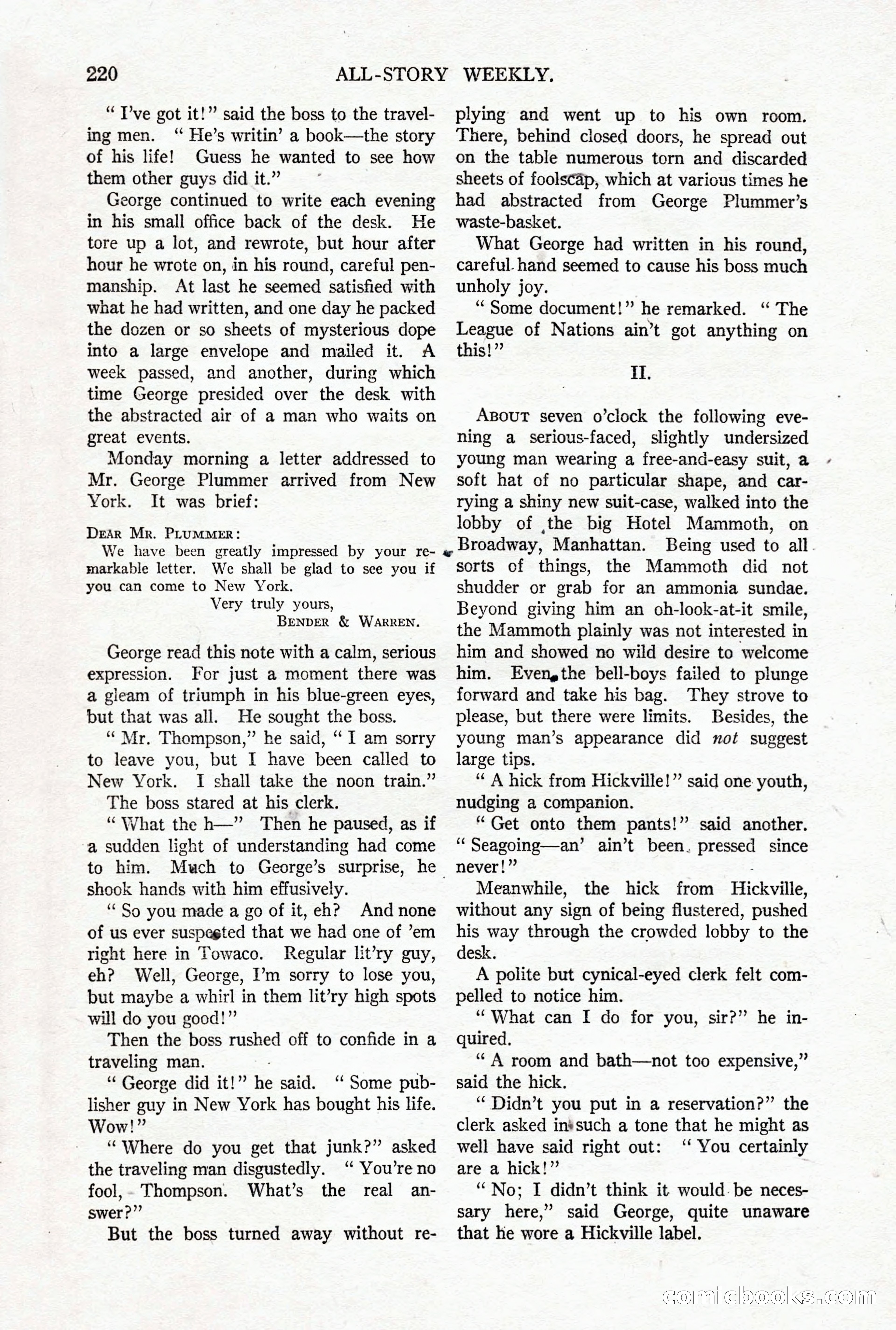 All-Story Weekly, October 4, 1919 — page 58 of 208