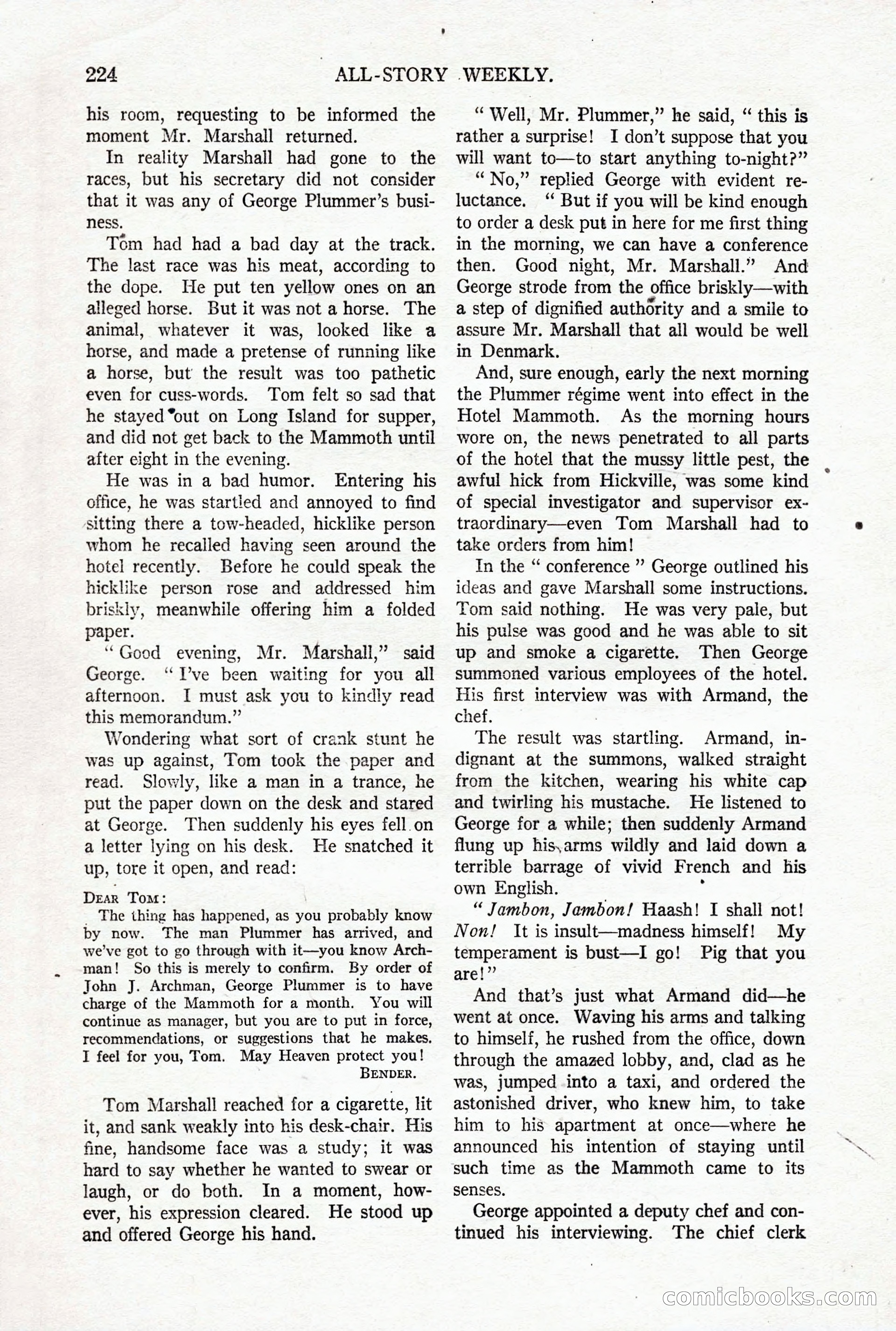 All-Story Weekly, October 4, 1919 — page 62 of 208