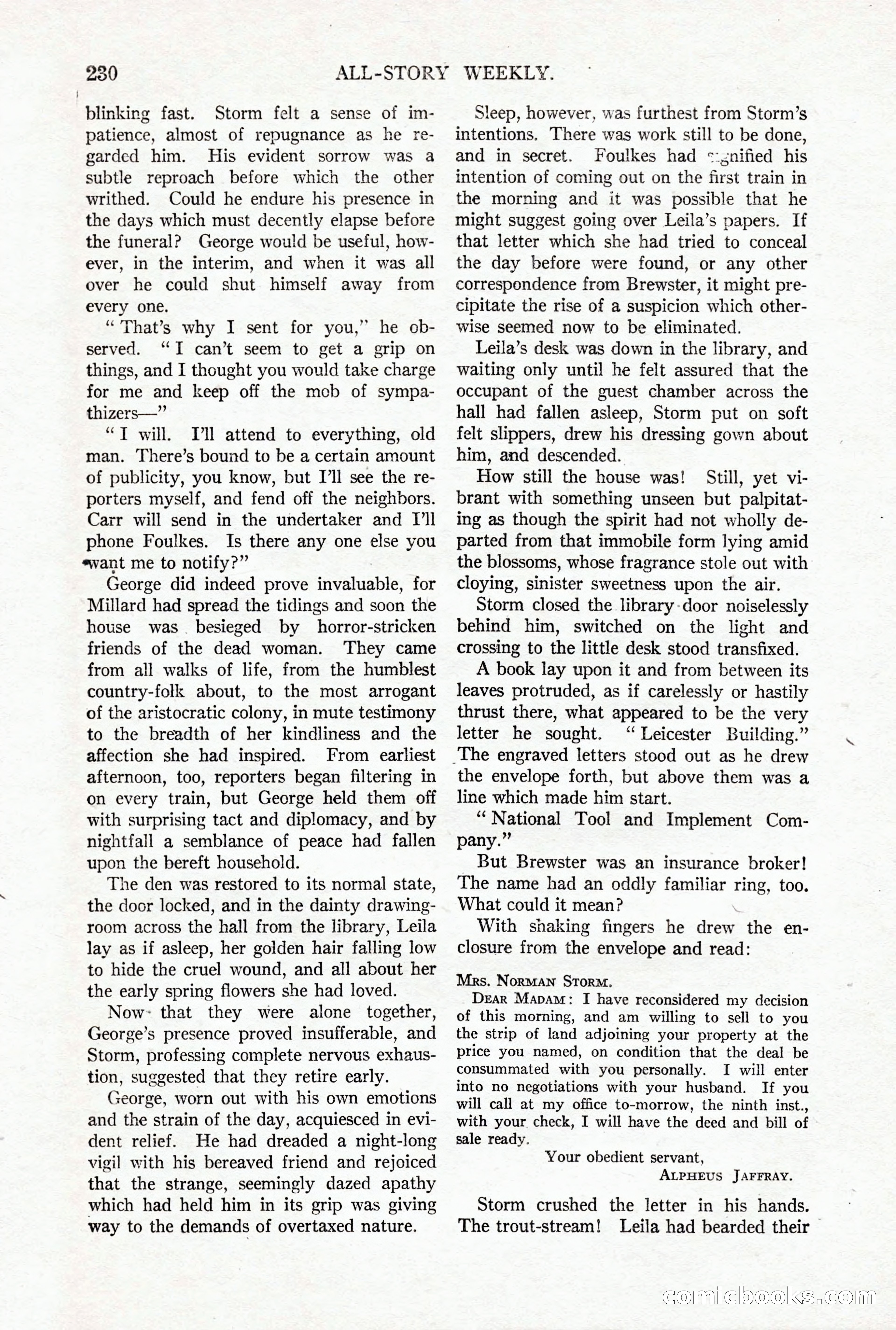 All-Story Weekly, October 4, 1919 — page 68 of 208