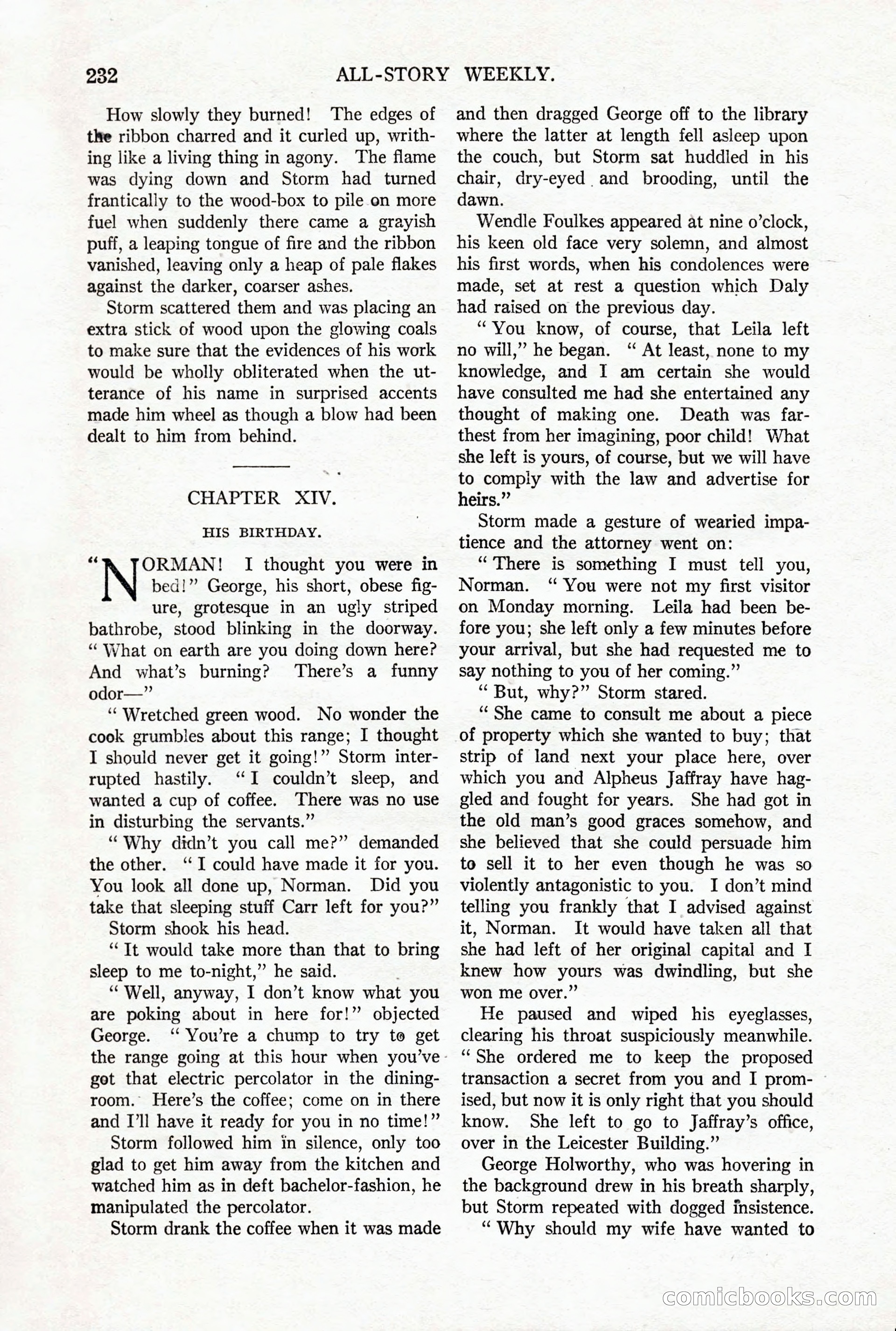 All-Story Weekly, October 4, 1919 — page 70 of 208