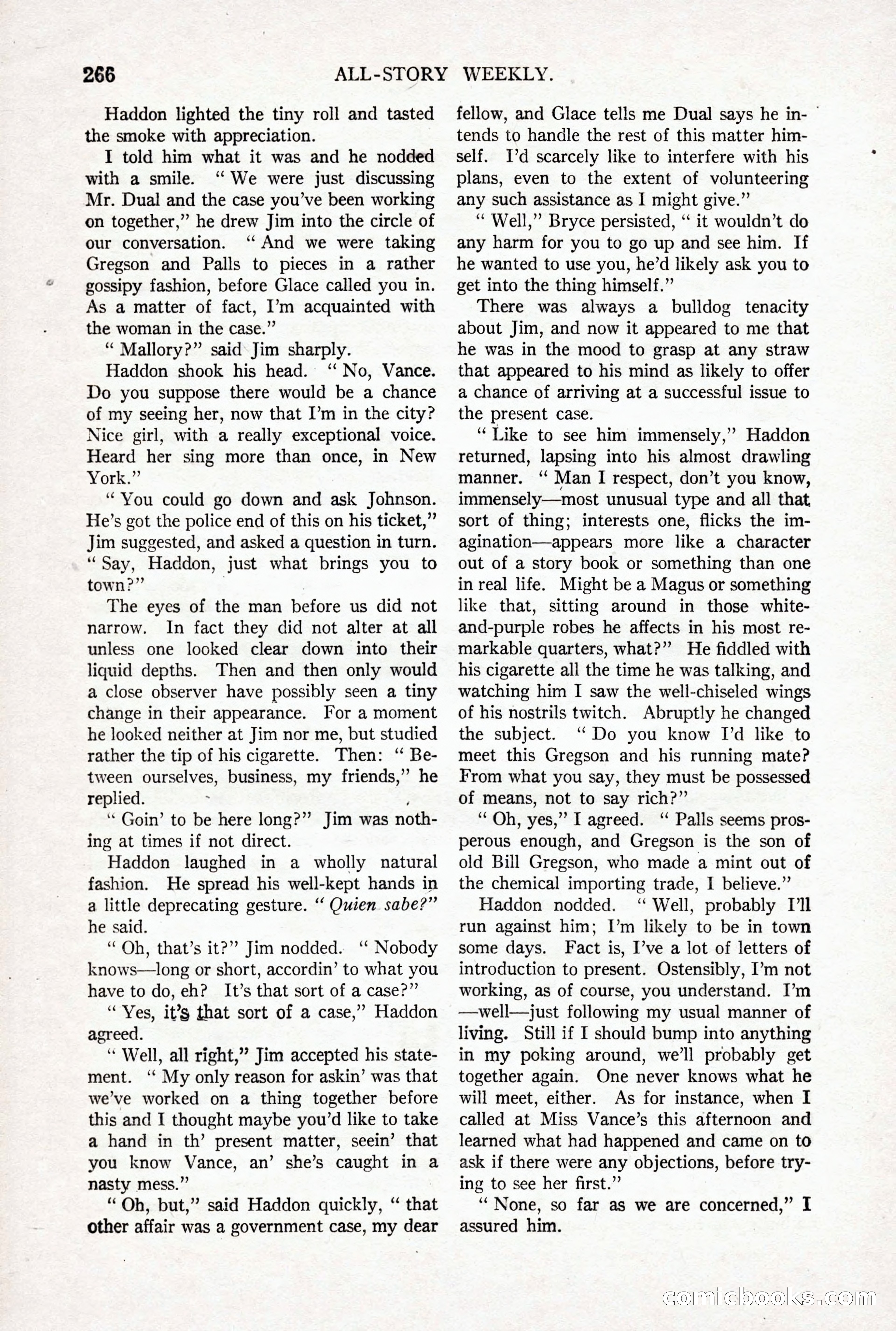 All-Story Weekly, October 4, 1919 — page 104 of 208