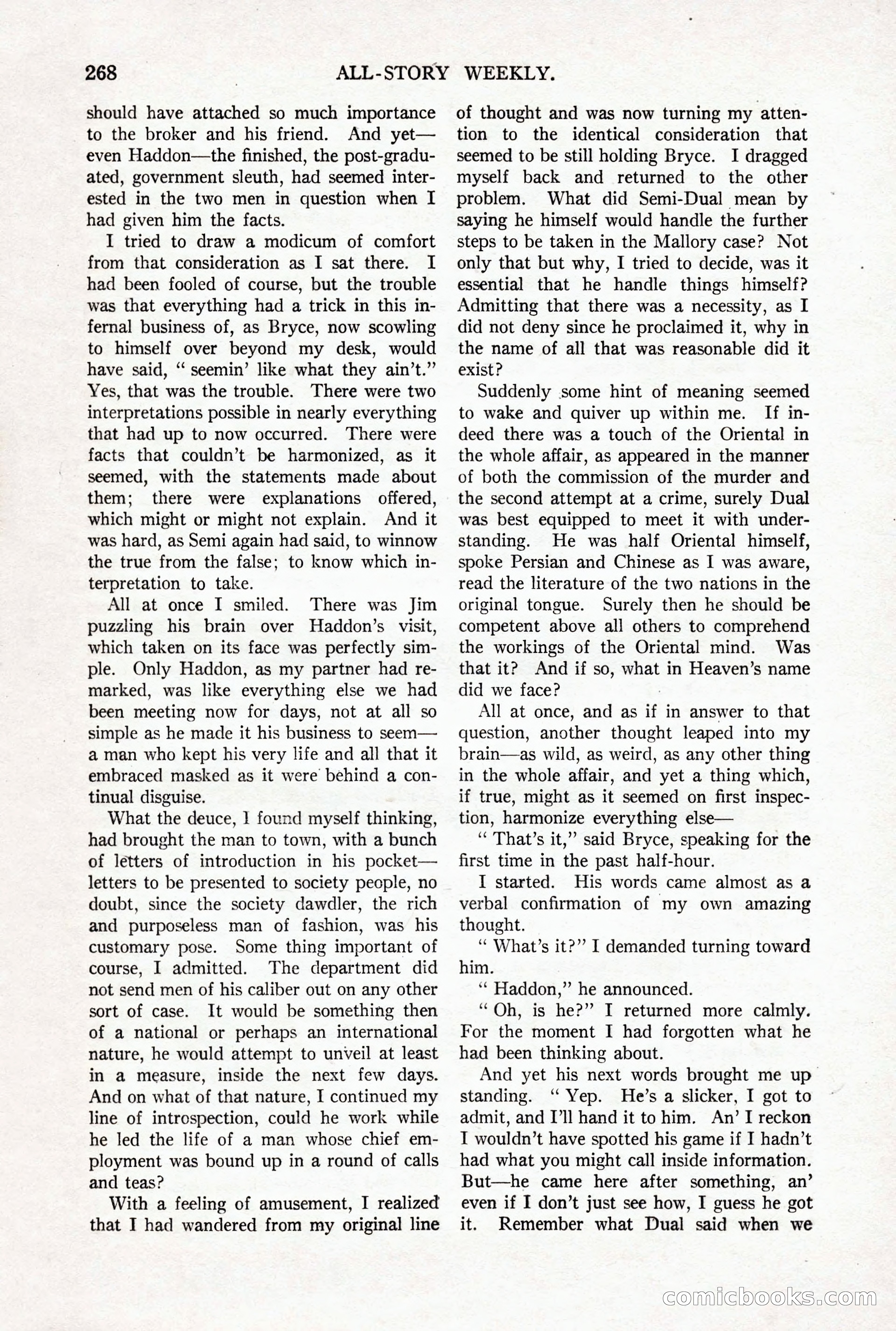 All-Story Weekly, October 4, 1919 — page 106 of 208