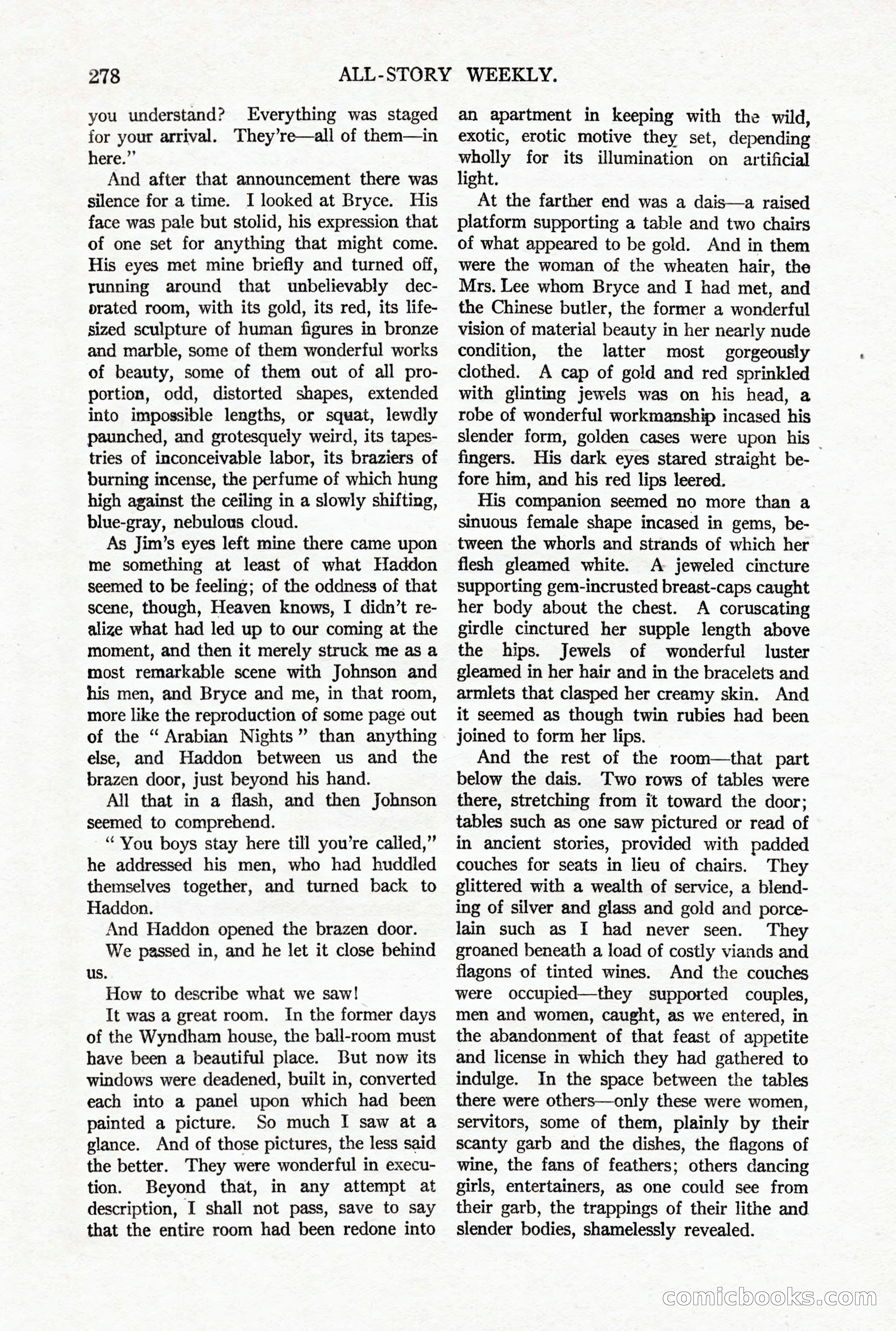 All-Story Weekly, October 4, 1919 — page 116 of 208