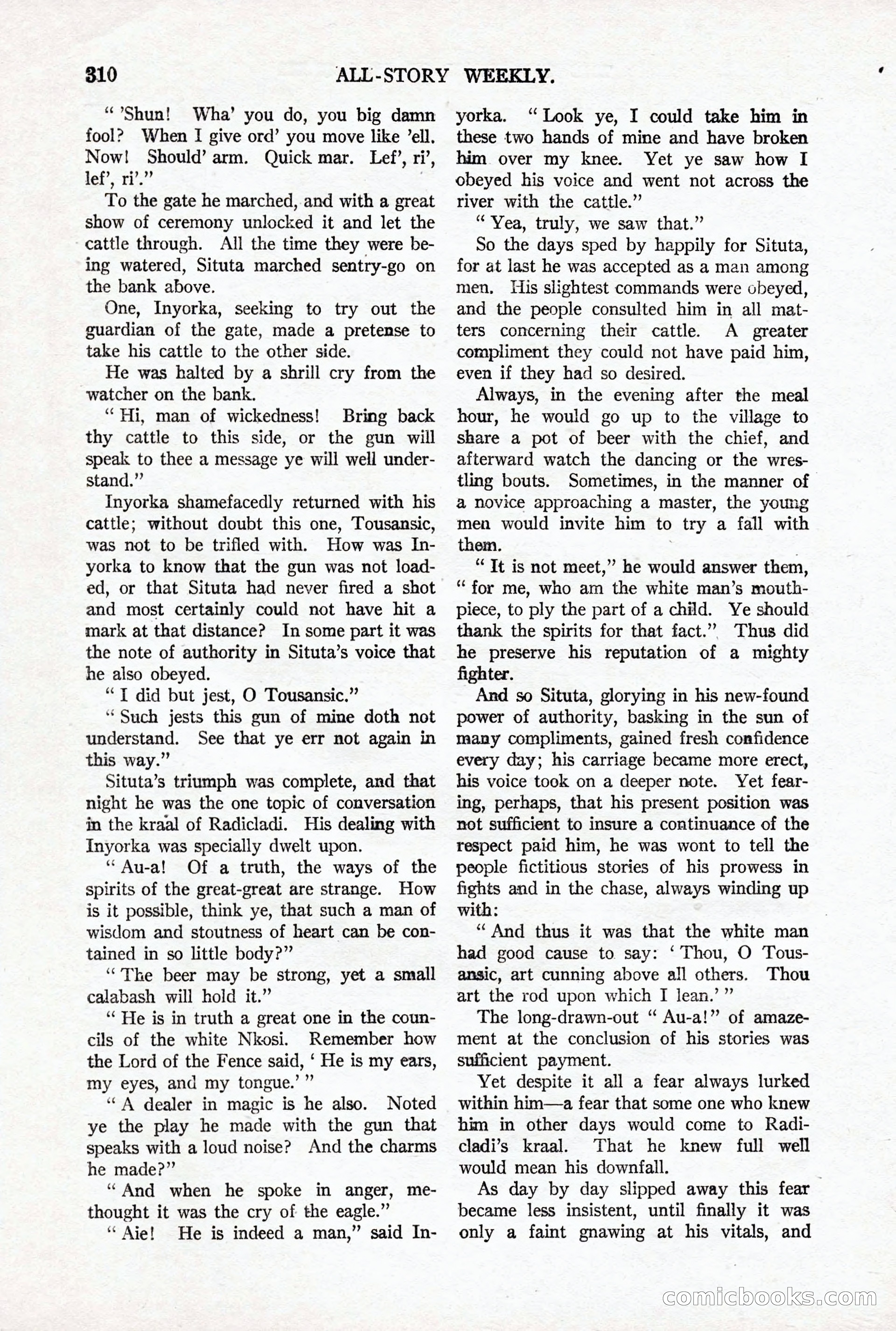 All-Story Weekly, October 4, 1919 — page 148 of 208