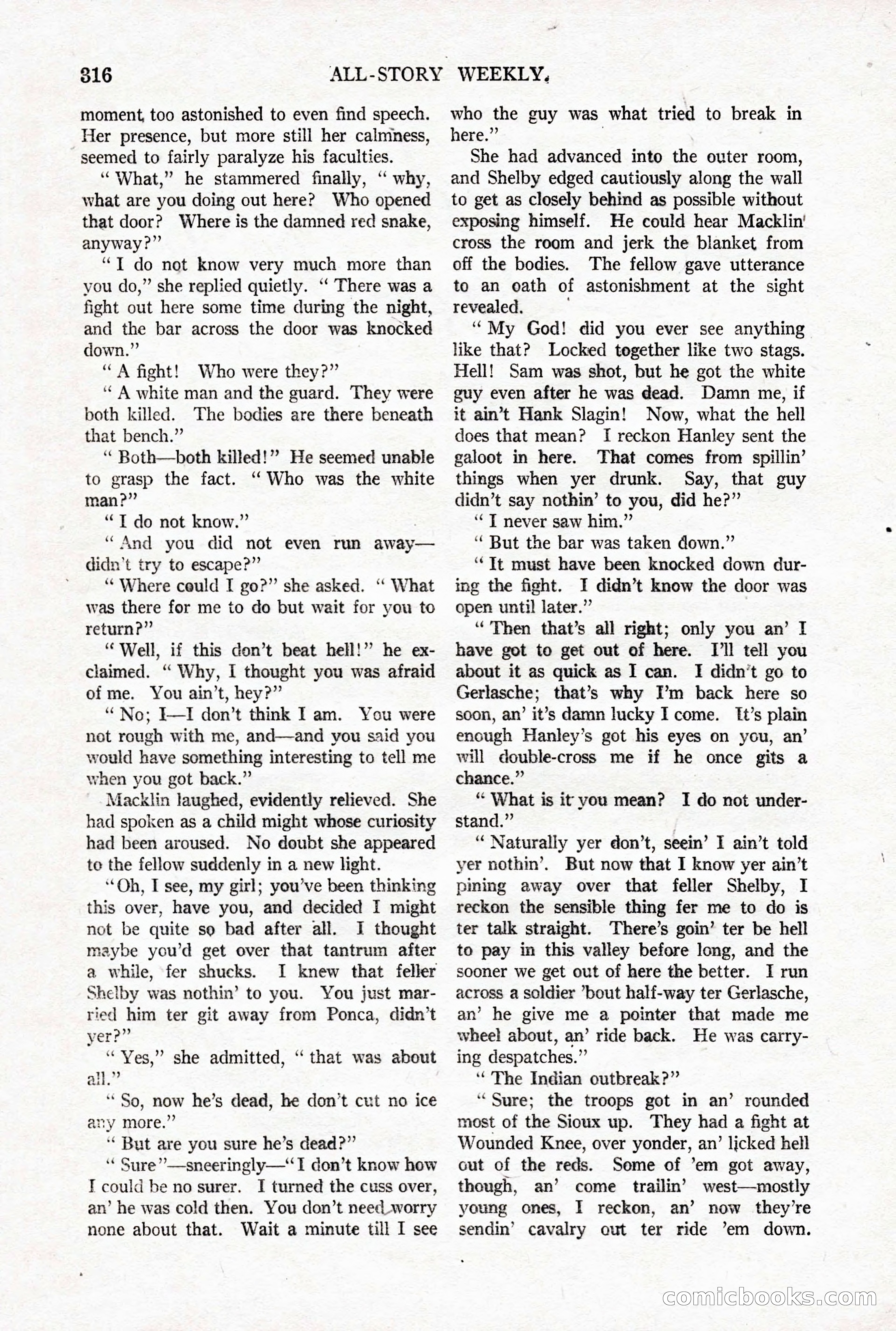 All-Story Weekly, October 4, 1919 — page 154 of 208