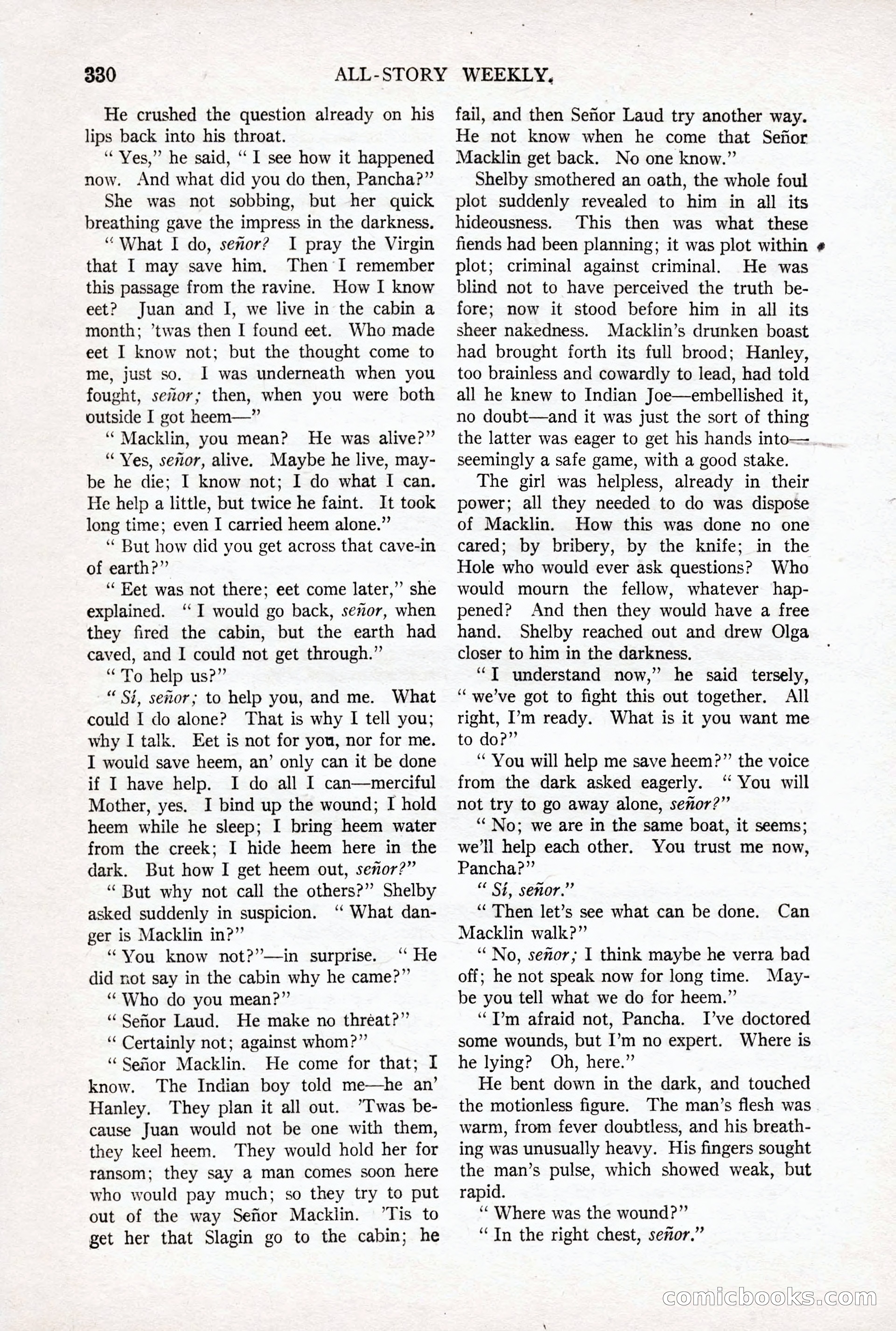 All-Story Weekly, October 4, 1919 — page 168 of 208