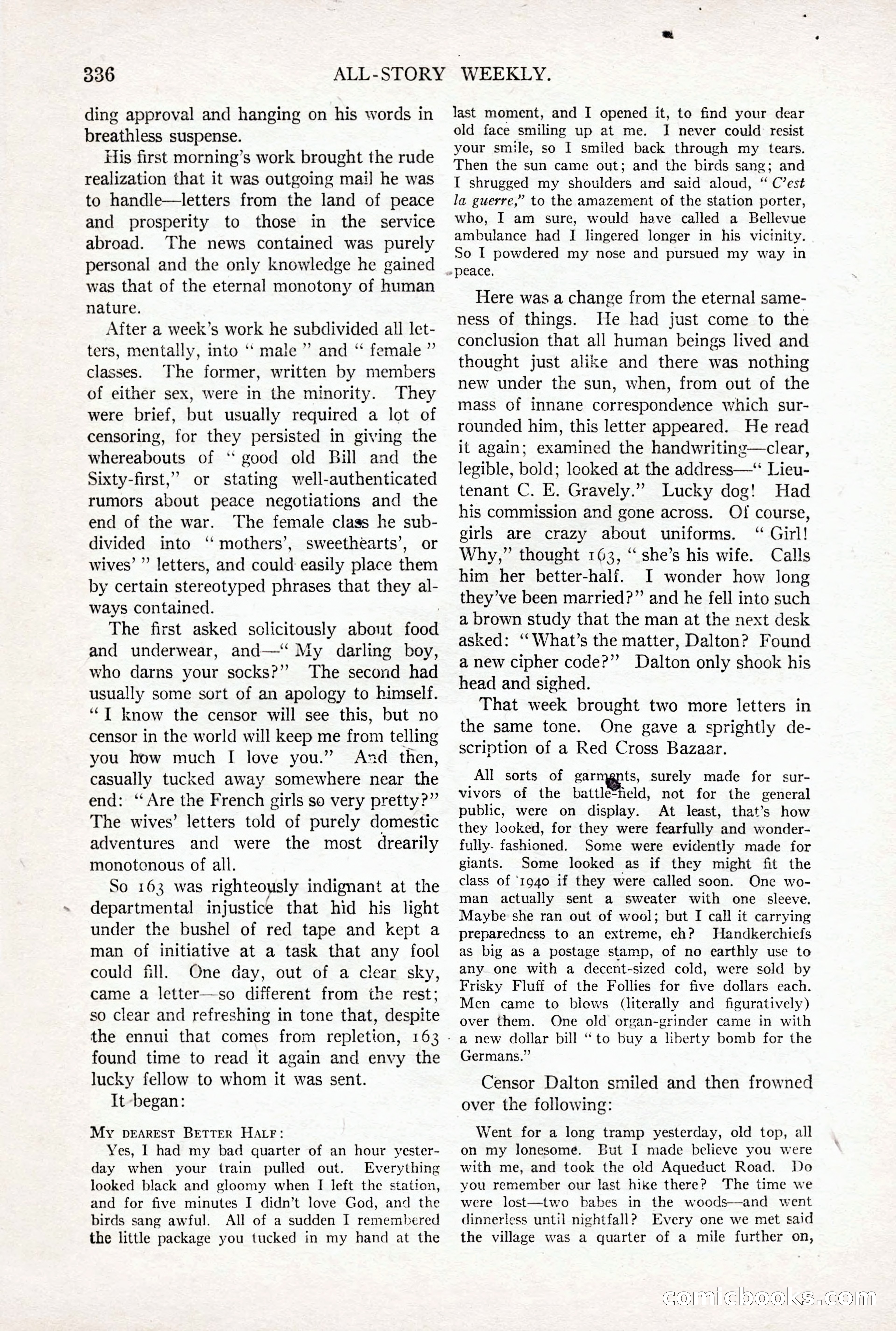 All-Story Weekly, October 4, 1919 — page 174 of 208