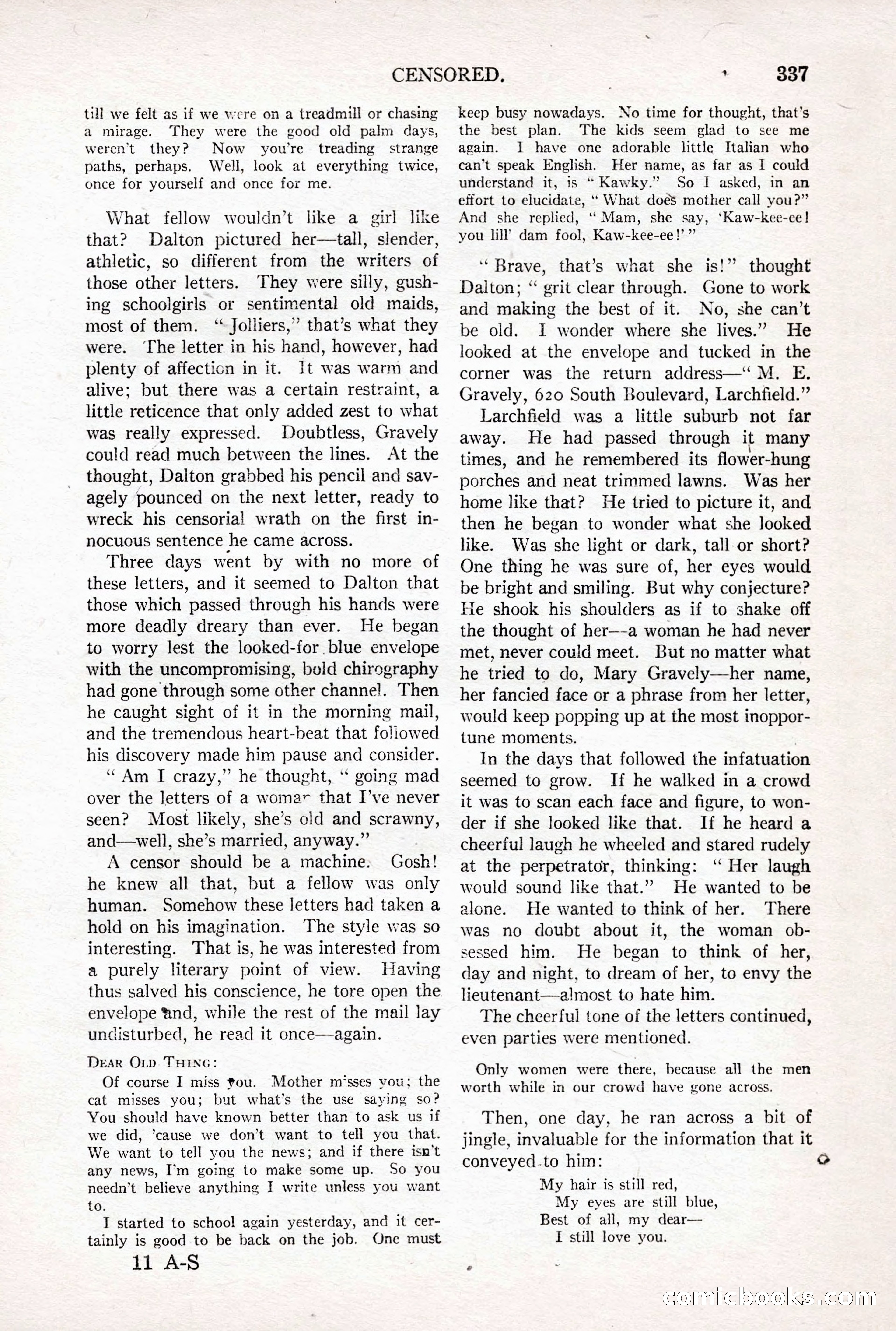All-Story Weekly, October 4, 1919 — page 175 of 208