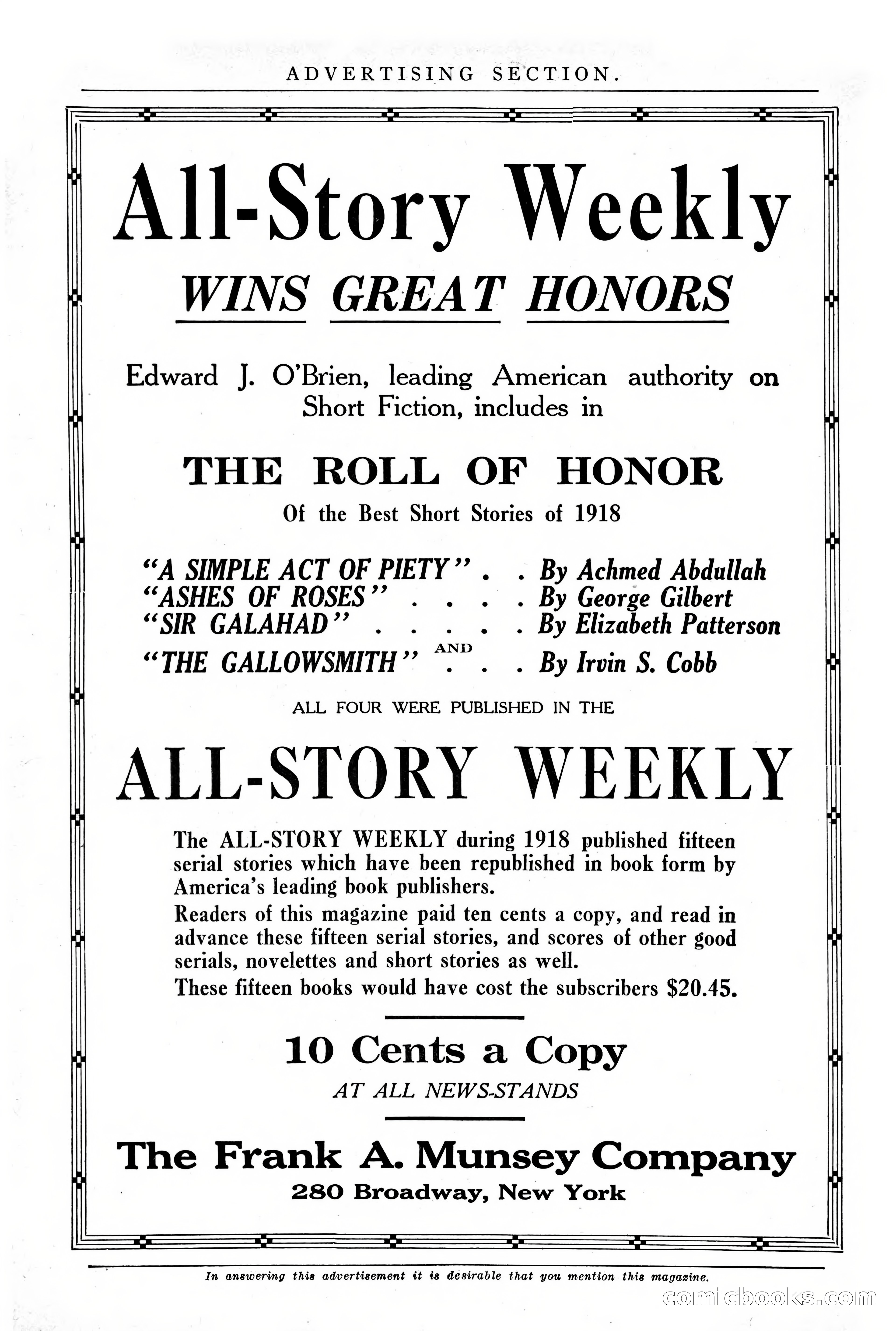 All-Story Weekly, October 4, 1919 — page 194 of 208