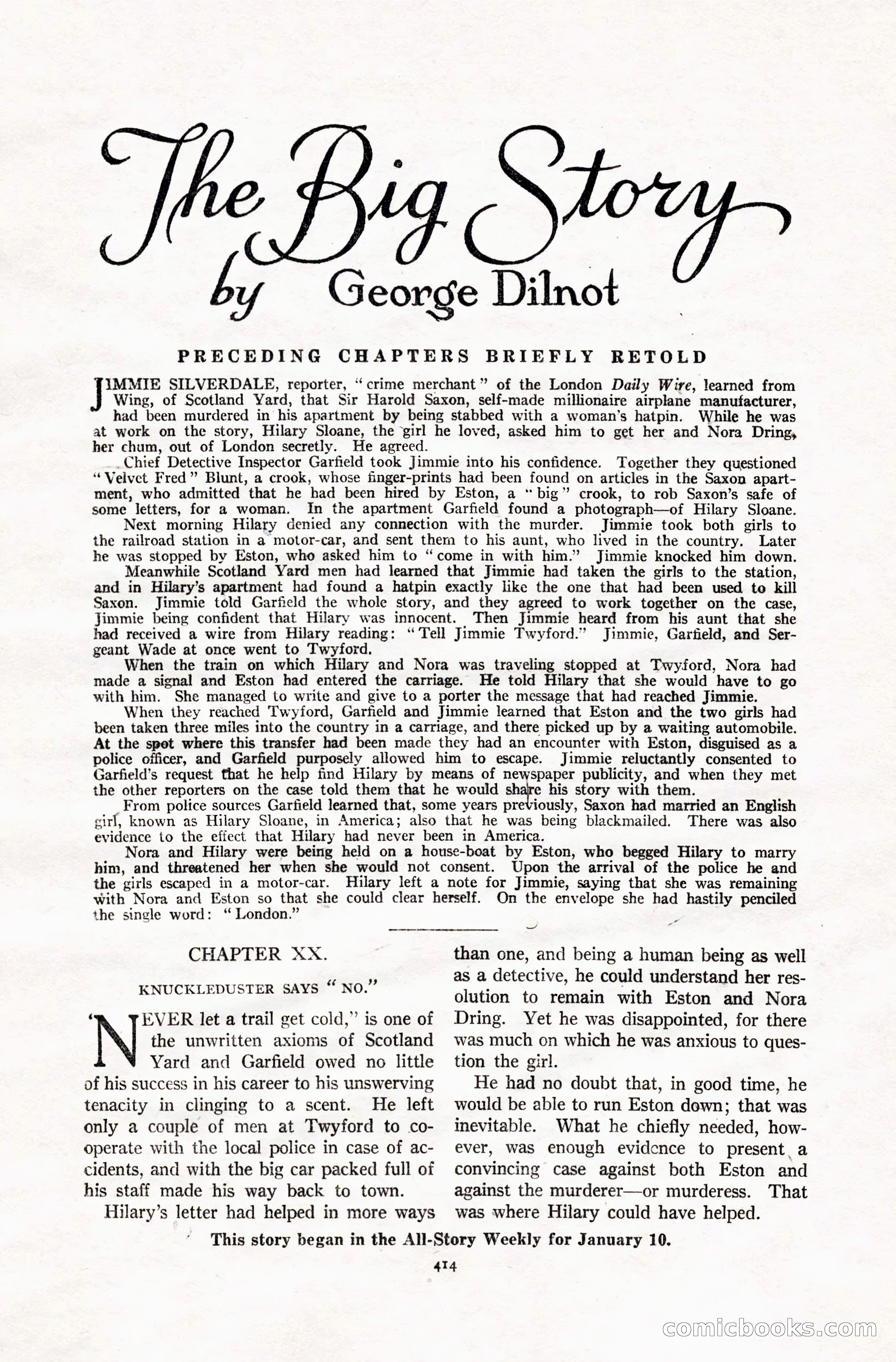 All-Story Weekly, Vol. 106, No. 3 — page 104 of 176