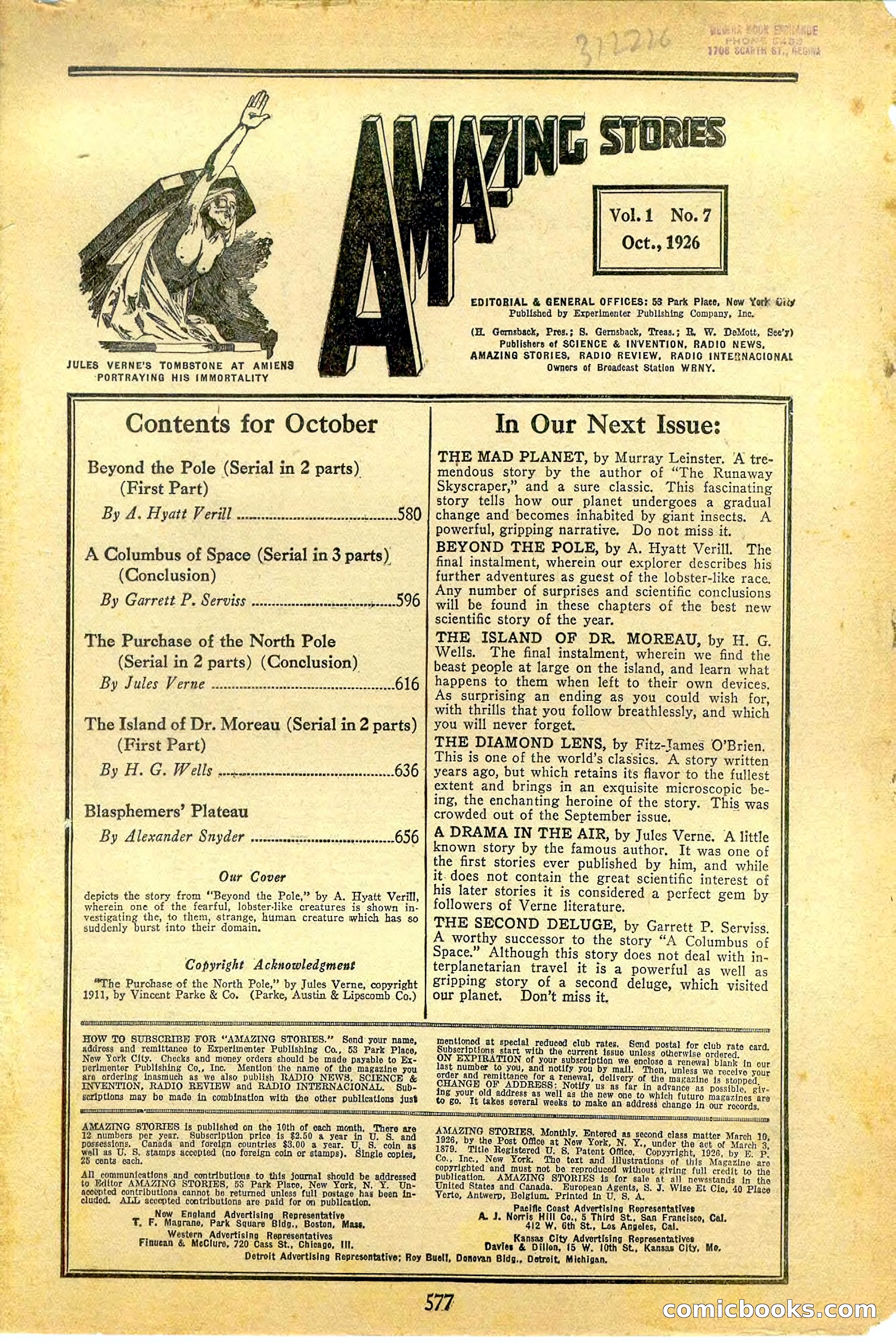 Amazing Stories, Oct 1926 — page 3 of 99