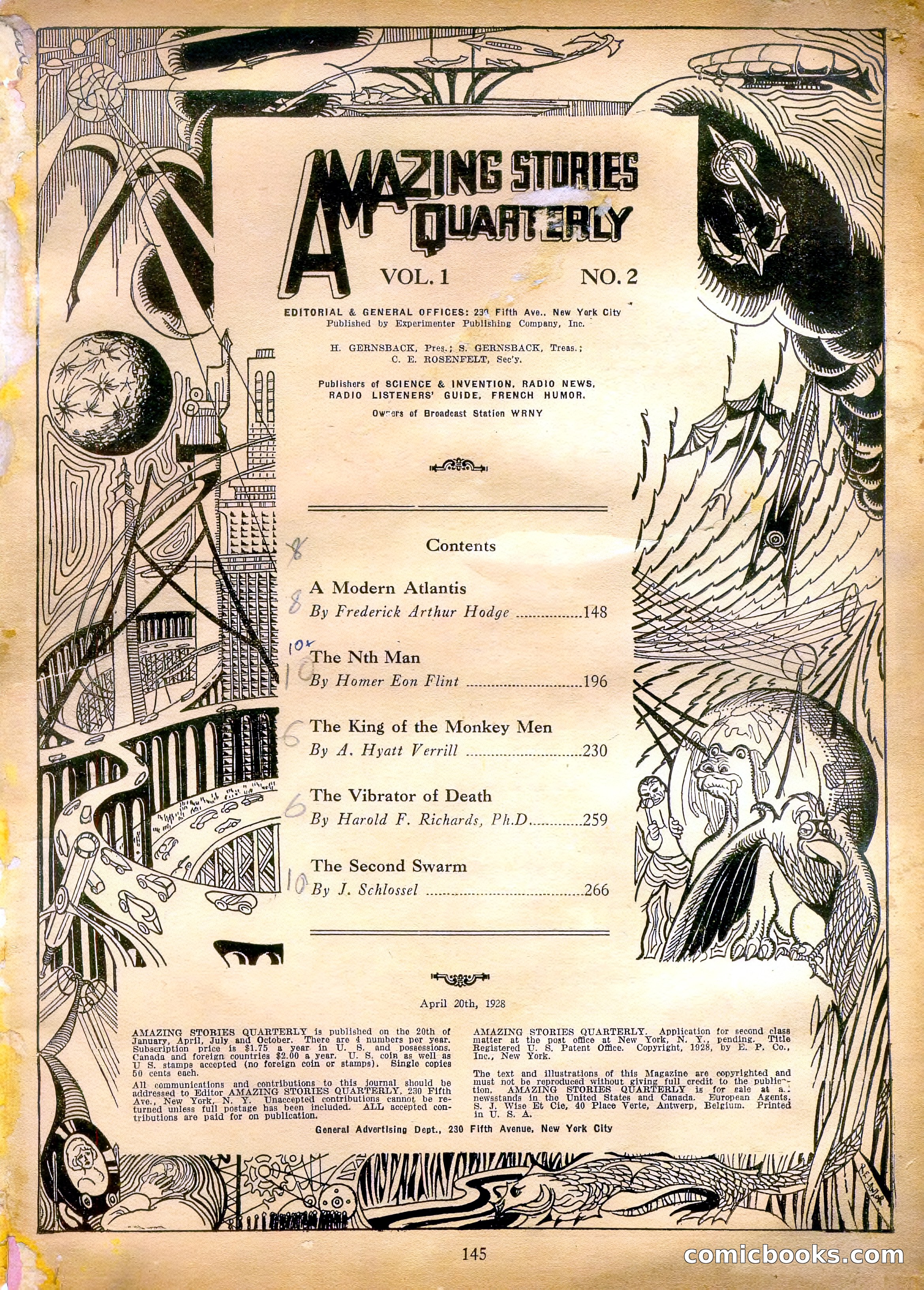 Amazing Stories Quarterly, Spring 1928 — page 2 of 145