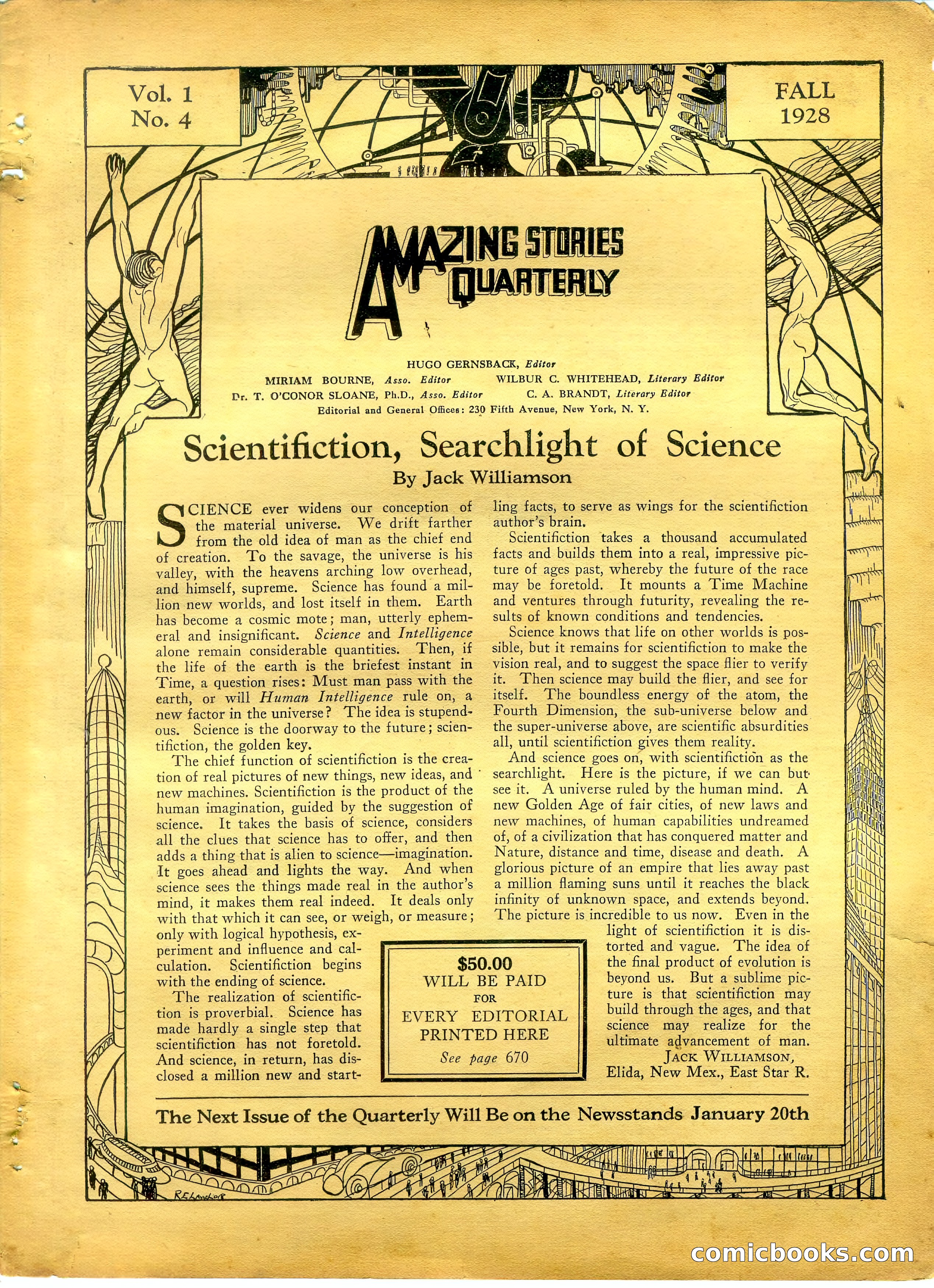 Amazing Stories Quarterly, Fall 1928 — page 4 of 145