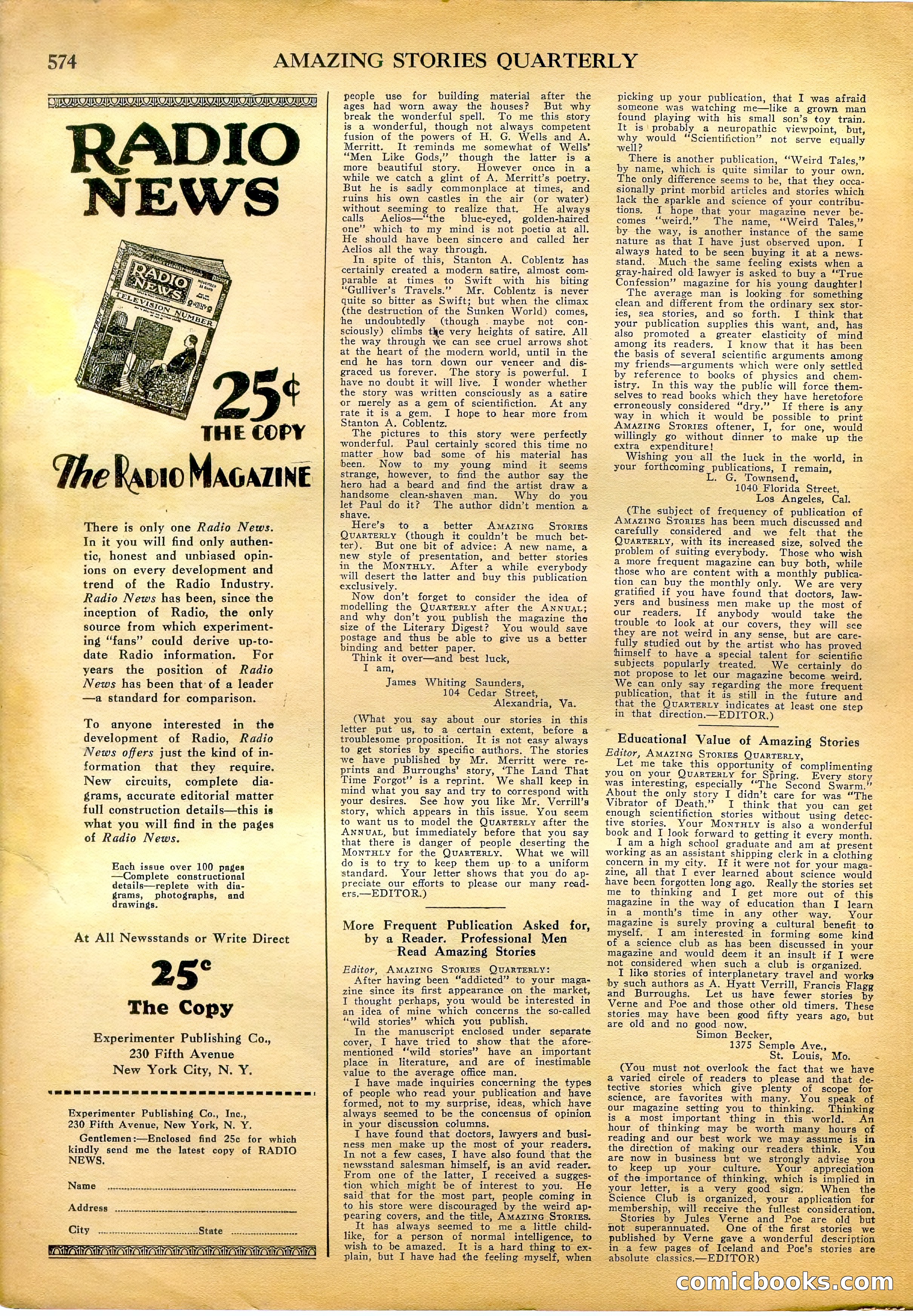 Amazing Stories Quarterly, Fall 1928 — page 143 of 145