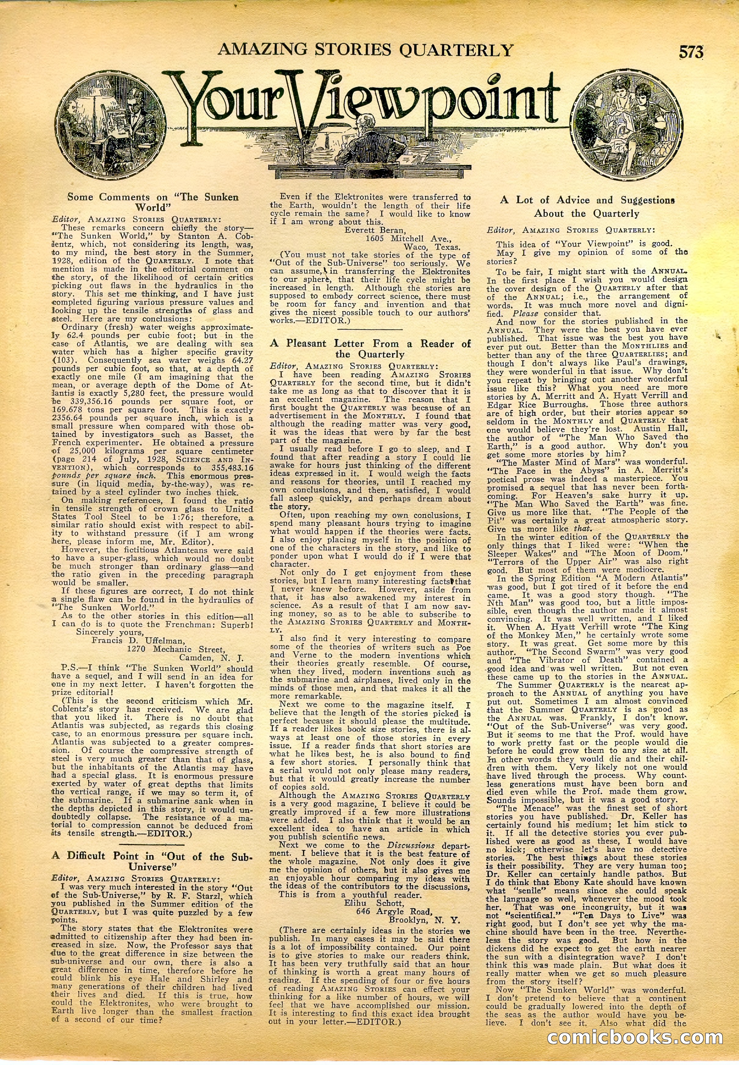 Amazing Stories Quarterly, Fall 1928 — page 142 of 145